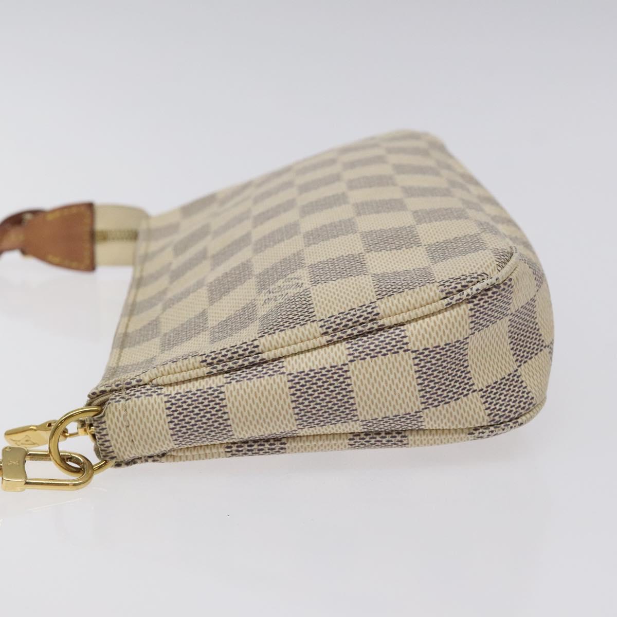 LOUIS VUITTON Damier Azur Pochette Accessoires Pouch N51986 LV Auth 127641