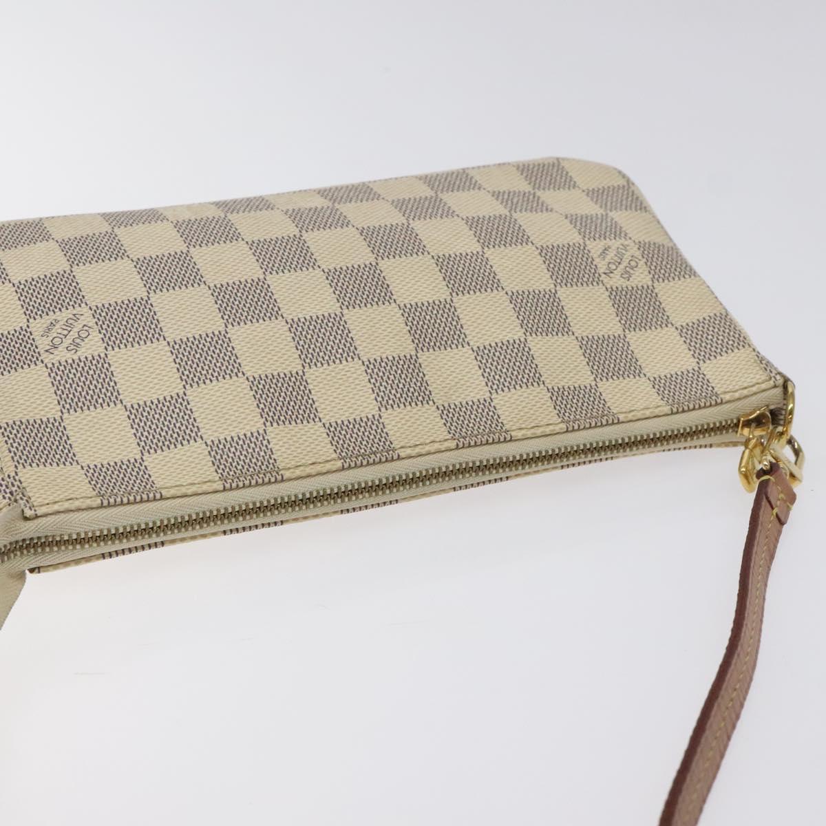 LOUIS VUITTON Damier Azur Pochette Accessoires Pouch N51986 LV Auth 127641