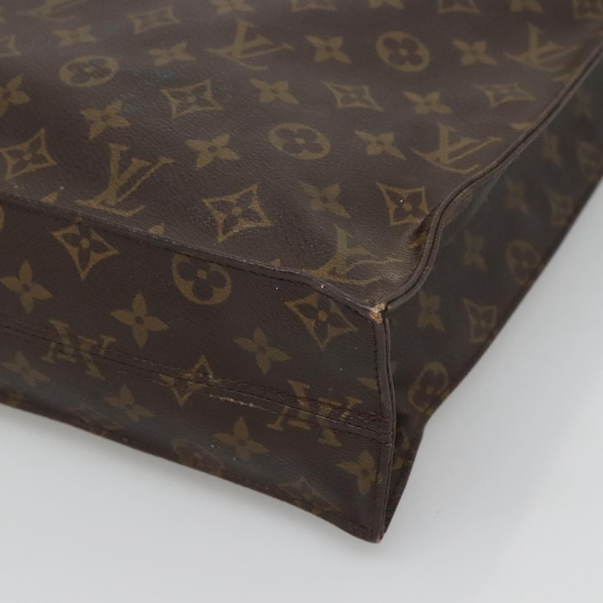 LOUIS VUITTON Monogram Sac Plat Hand Bag M51140 LV Auth 127666