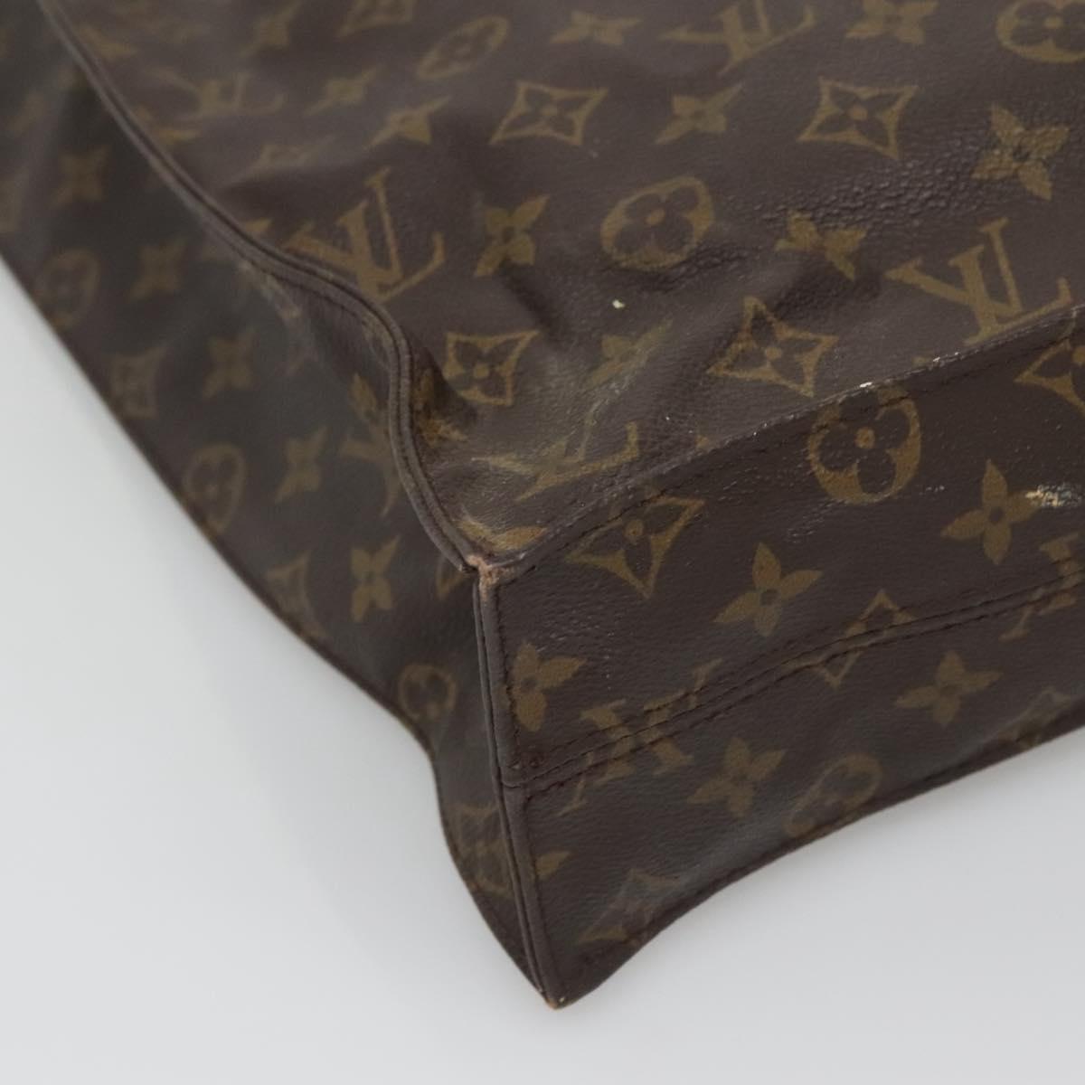 LOUIS VUITTON Monogram Sac Plat Hand Bag M51140 LV Auth 127666