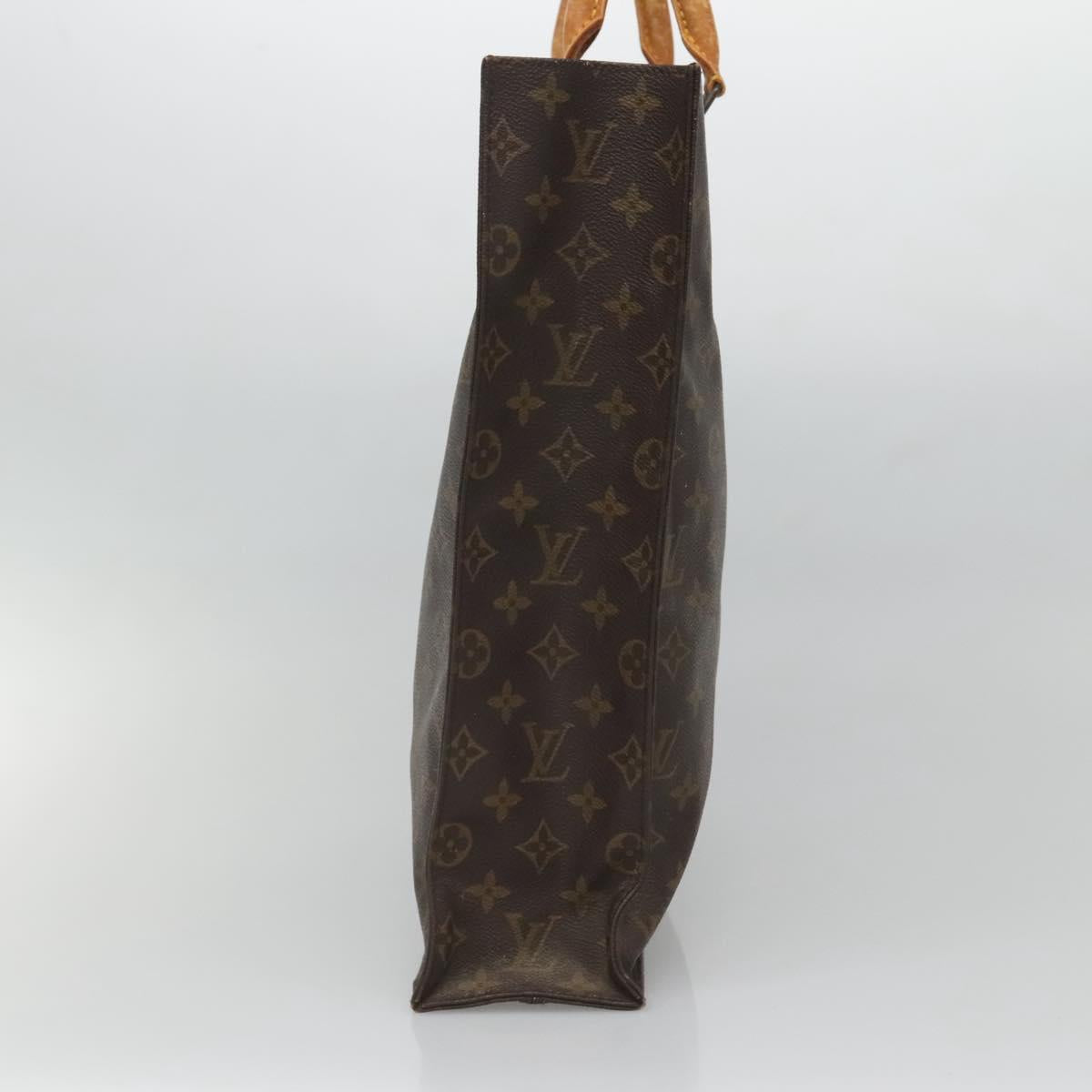 LOUIS VUITTON Monogram Sac Plat Hand Bag M51140 LV Auth 127666