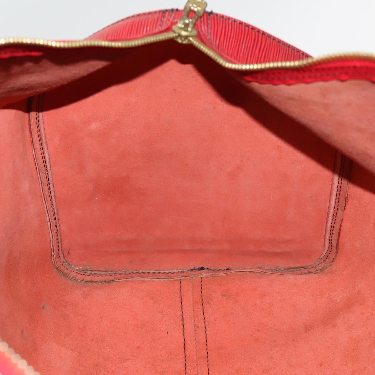 LOUIS VUITTON Epi Keepall 50 Boston Bag Red M42967 LV Auth 127672
