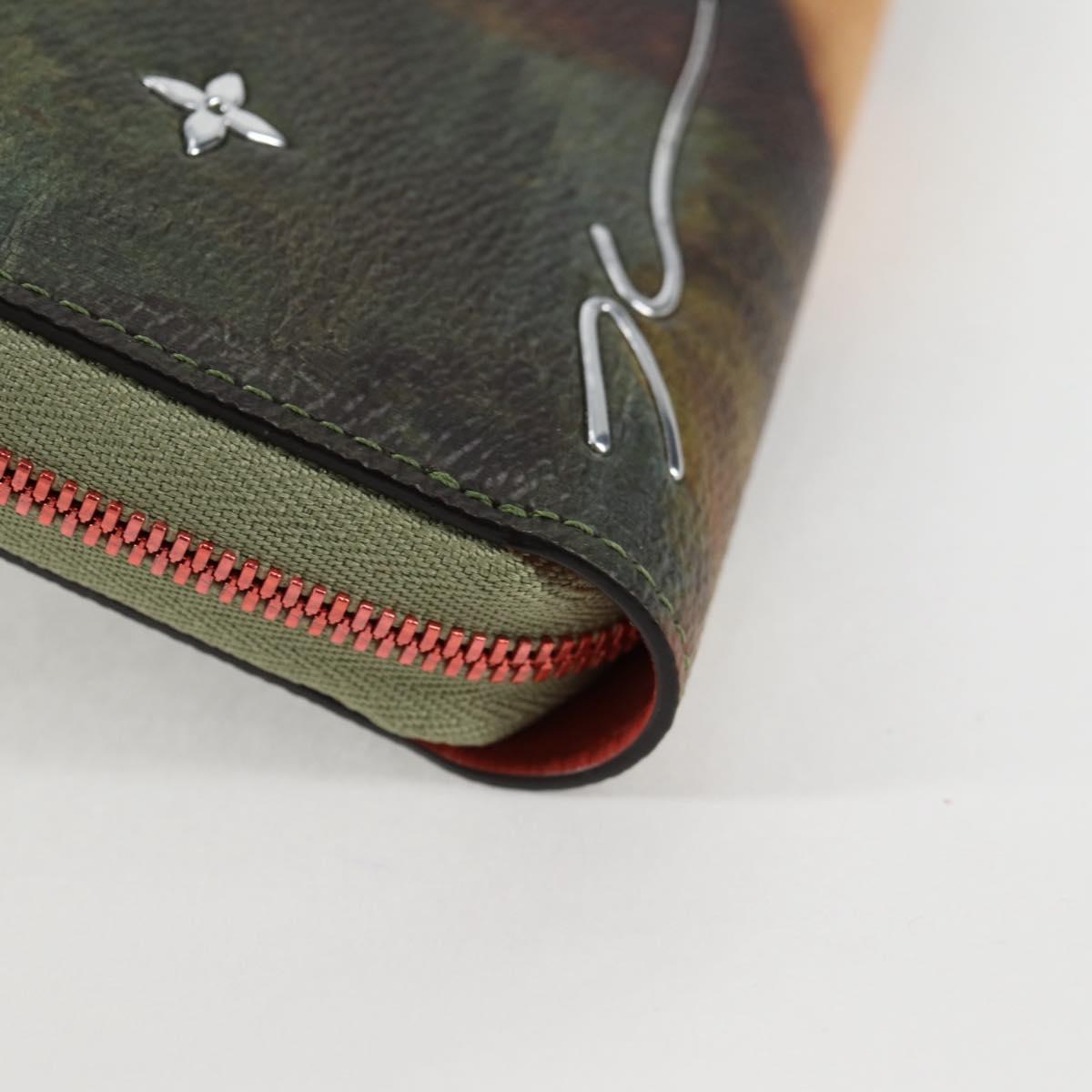 LOUIS VUITTON Masters Collection Da Vinci Zippy Wallet Green M64606 Auth 127707M