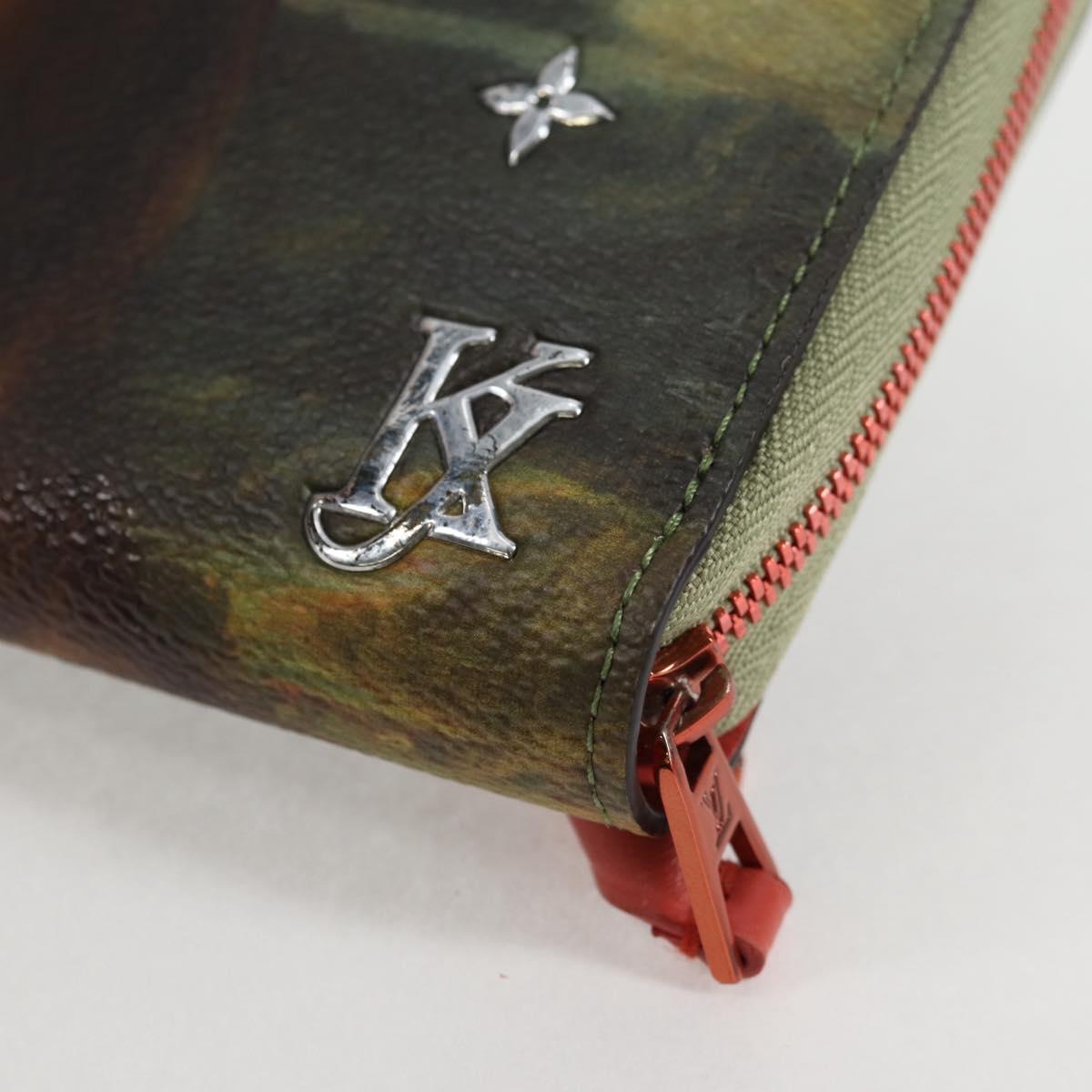 LOUIS VUITTON Masters Collection Da Vinci Zippy Wallet Green M64606 Auth 127707M