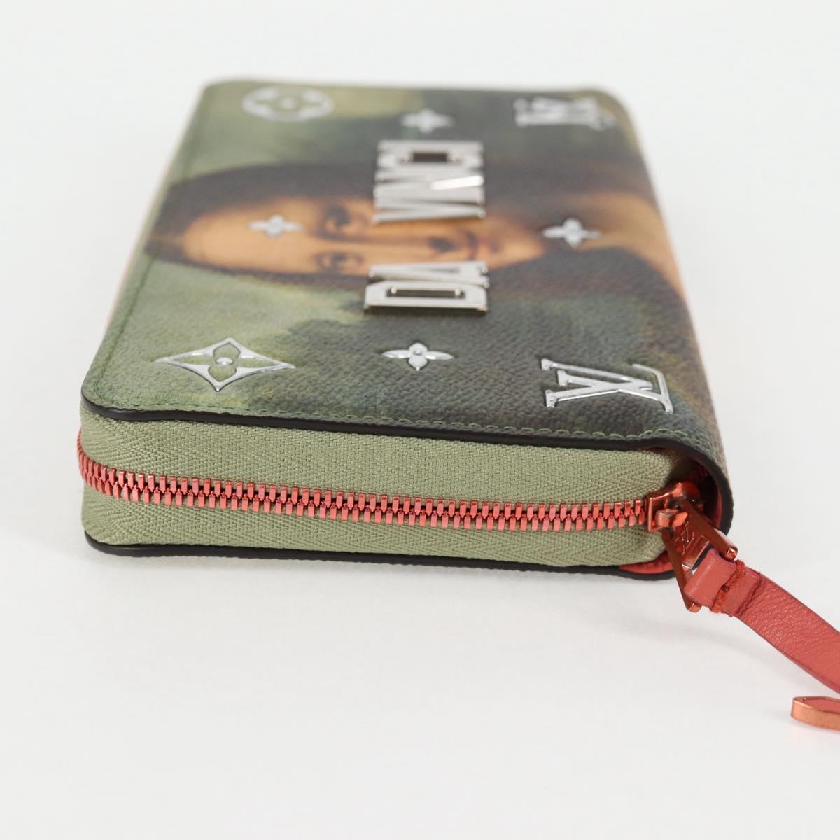 LOUIS VUITTON Masters Collection Da Vinci Zippy Wallet Green M64606 Auth 127707M
