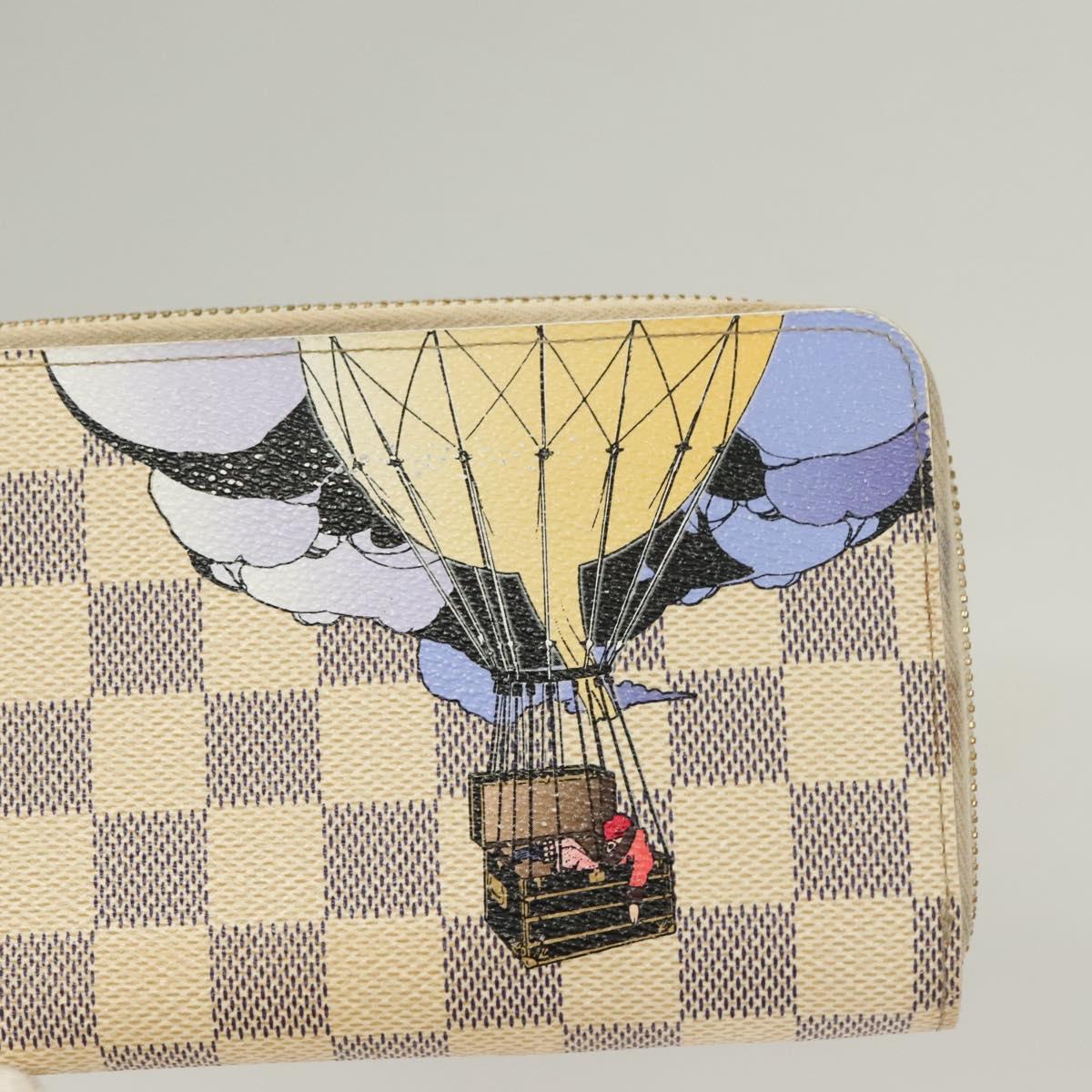 LOUIS VUITTON Damier Azur Illustre Balloon Zippy Wallet N63006 LV Auth 127710