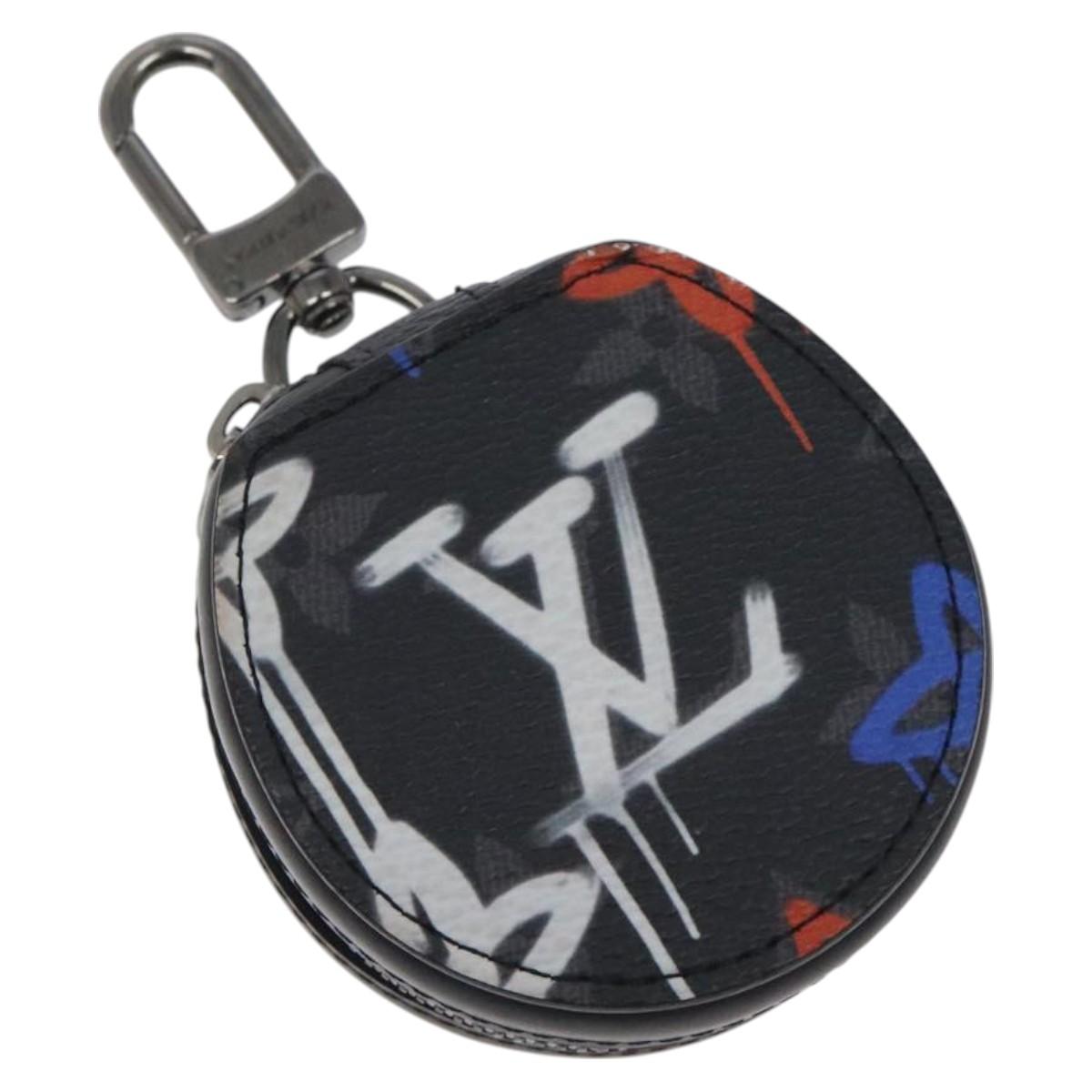 LOUIS VUITTON Monogram Eclipse Etui earphones Accessory Case GI0844 Auth 127716