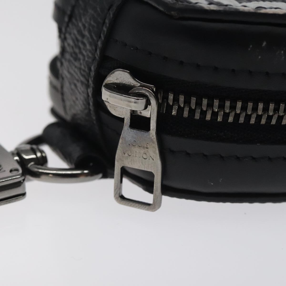 LOUIS VUITTON Monogram Eclipse Etui earphones Accessory Case GI0844 Auth 127716