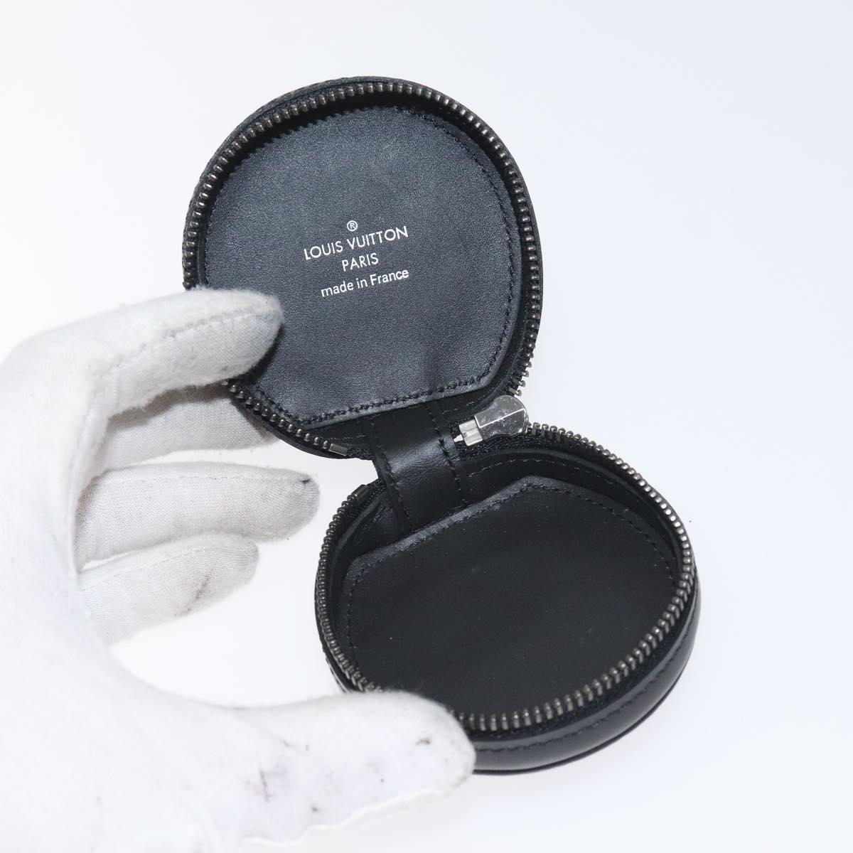 LOUIS VUITTON Monogram Eclipse Etui earphones Accessory Case GI0844 Auth 127716