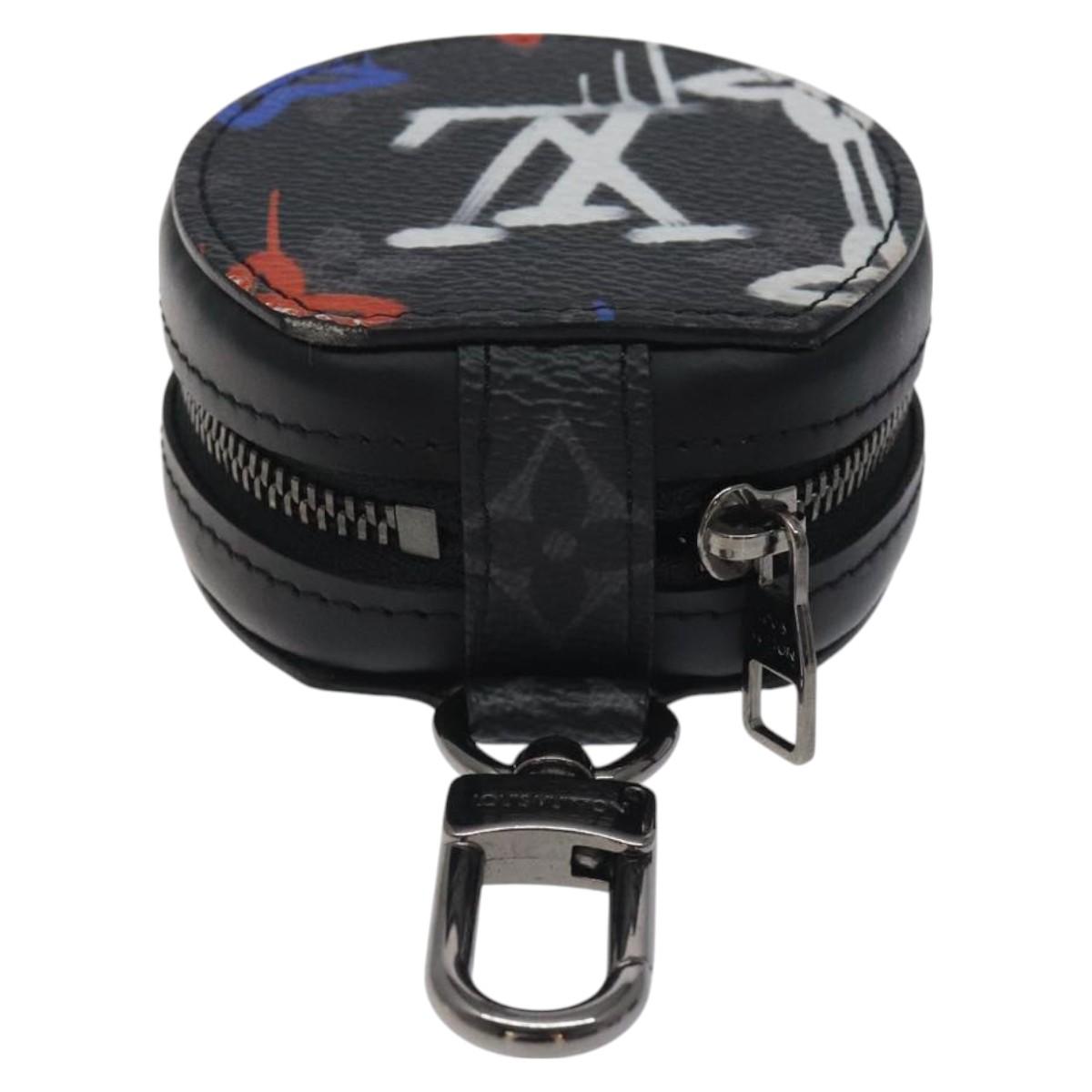 LOUIS VUITTON Monogram Eclipse Etui earphones Accessory Case GI0844 Auth 127716