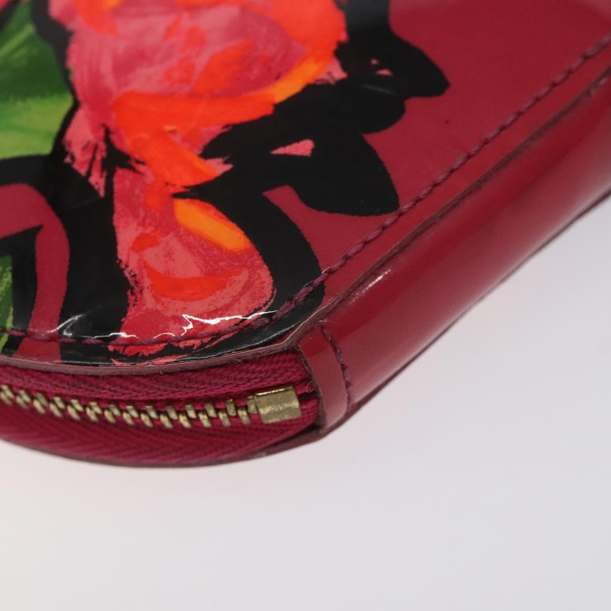 LOUIS VUITTON Vernis Rose Porte Monnaie Chapeau Coin Purse M93690 Auth 127718