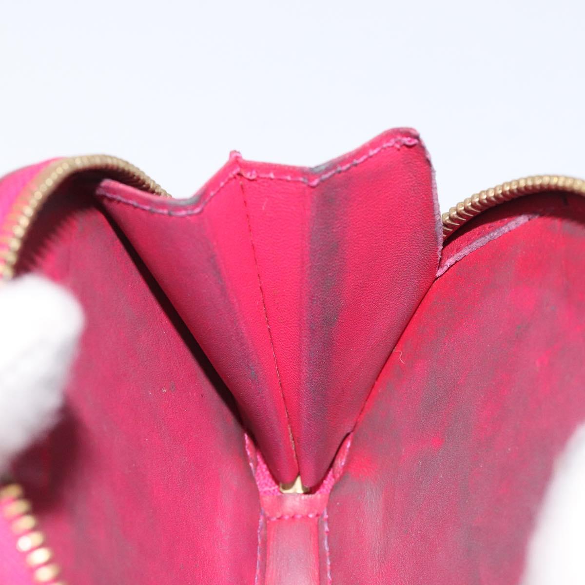 LOUIS VUITTON Vernis Rose Porte Monnaie Chapeau Coin Purse M93690 Auth 127718
