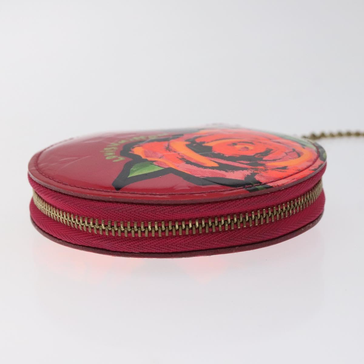 LOUIS VUITTON Vernis Rose Porte Monnaie Chapeau Coin Purse M93690 Auth 127718
