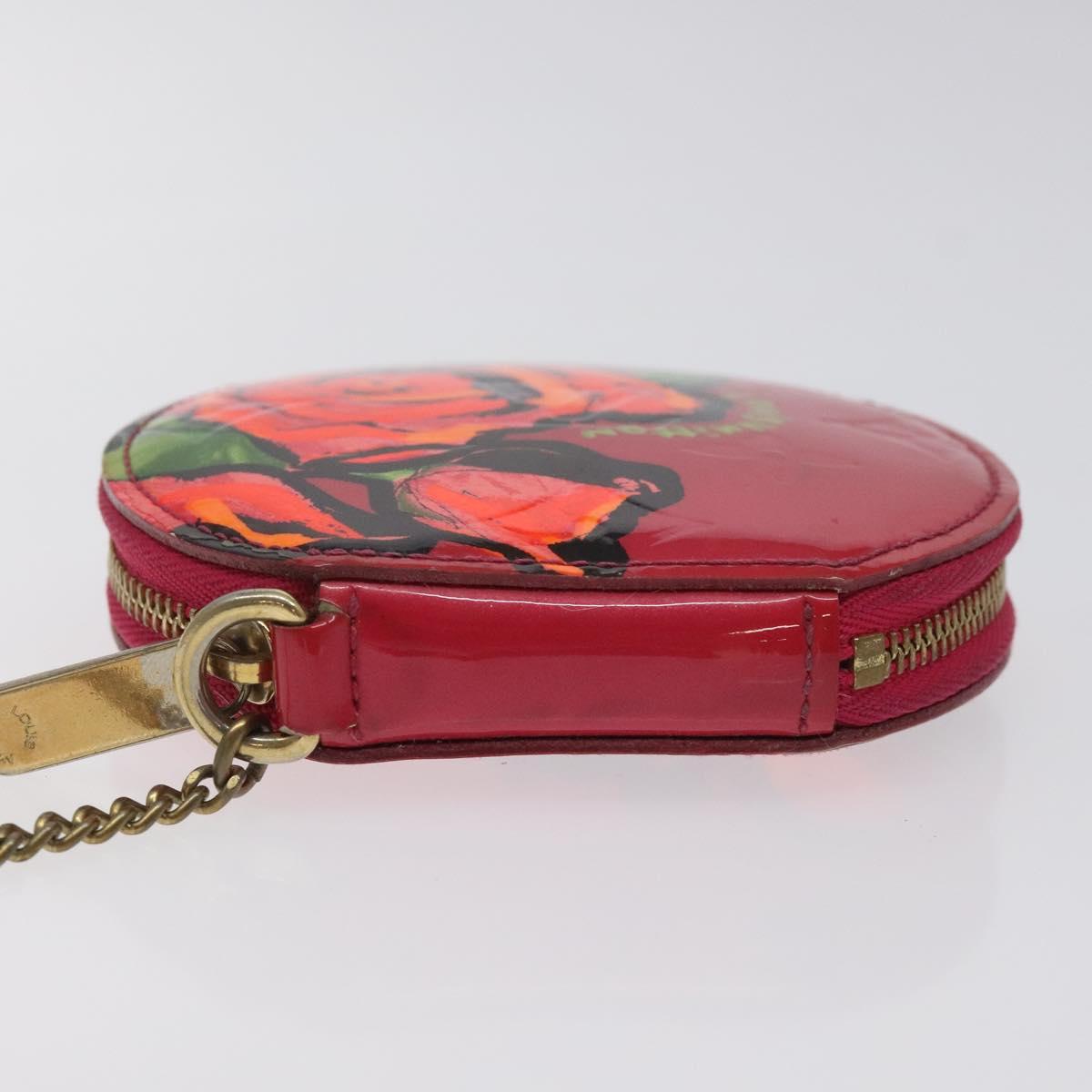 LOUIS VUITTON Vernis Rose Porte Monnaie Chapeau Coin Purse M93690 Auth 127718