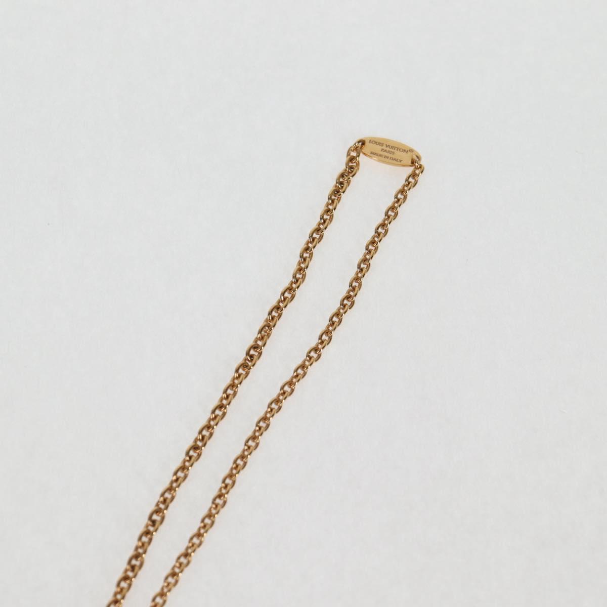 LOUIS VUITTON LVxTM 2 Necklace Super Flat metal Gold Tone M02499 LV Auth 127723SM