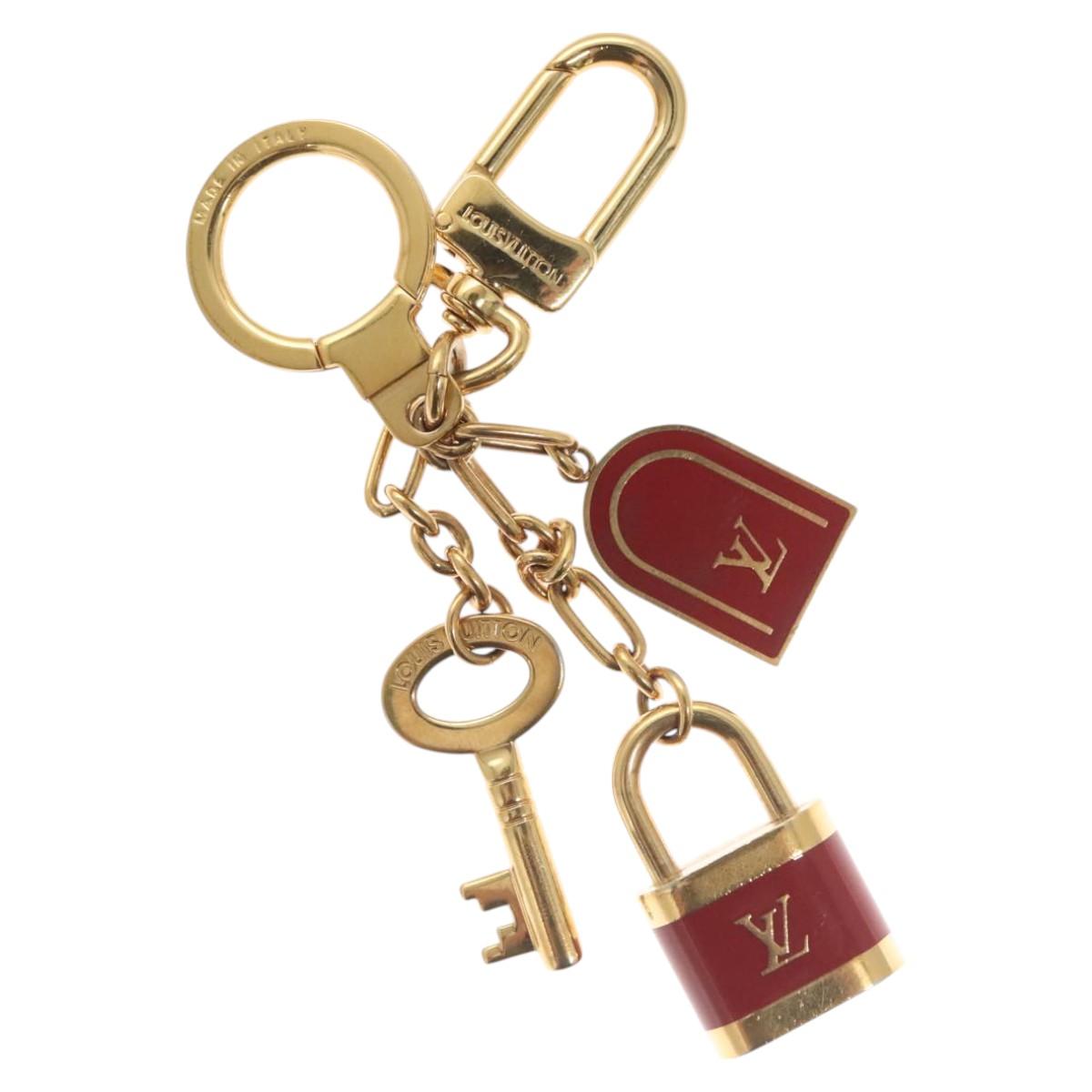 LOUIS VUITTON Porte Cles Kaduna Charm metal Gold M60073 LV Auth 127731