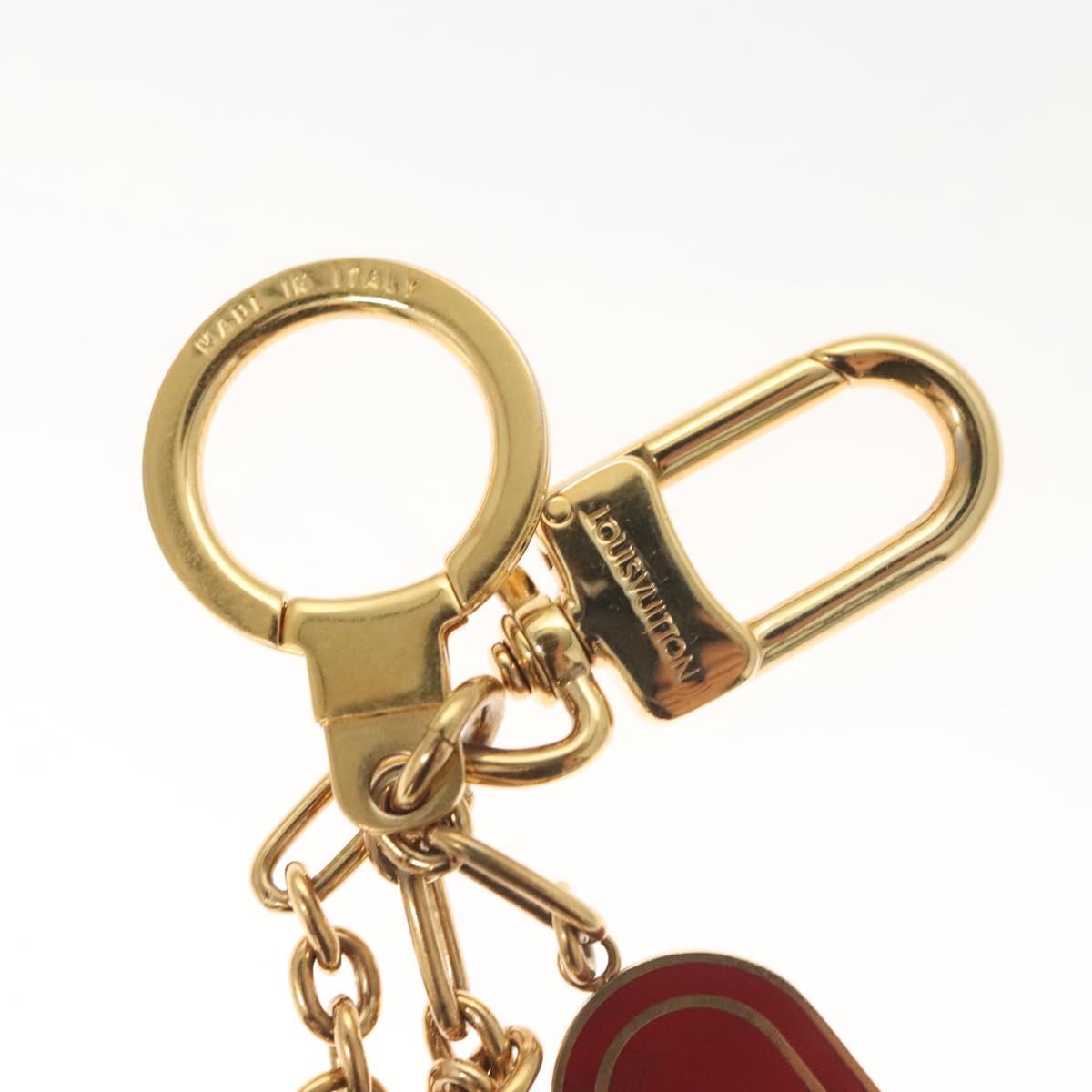 LOUIS VUITTON Porte Cles Kaduna Charm metal Gold M60073 LV Auth 127731