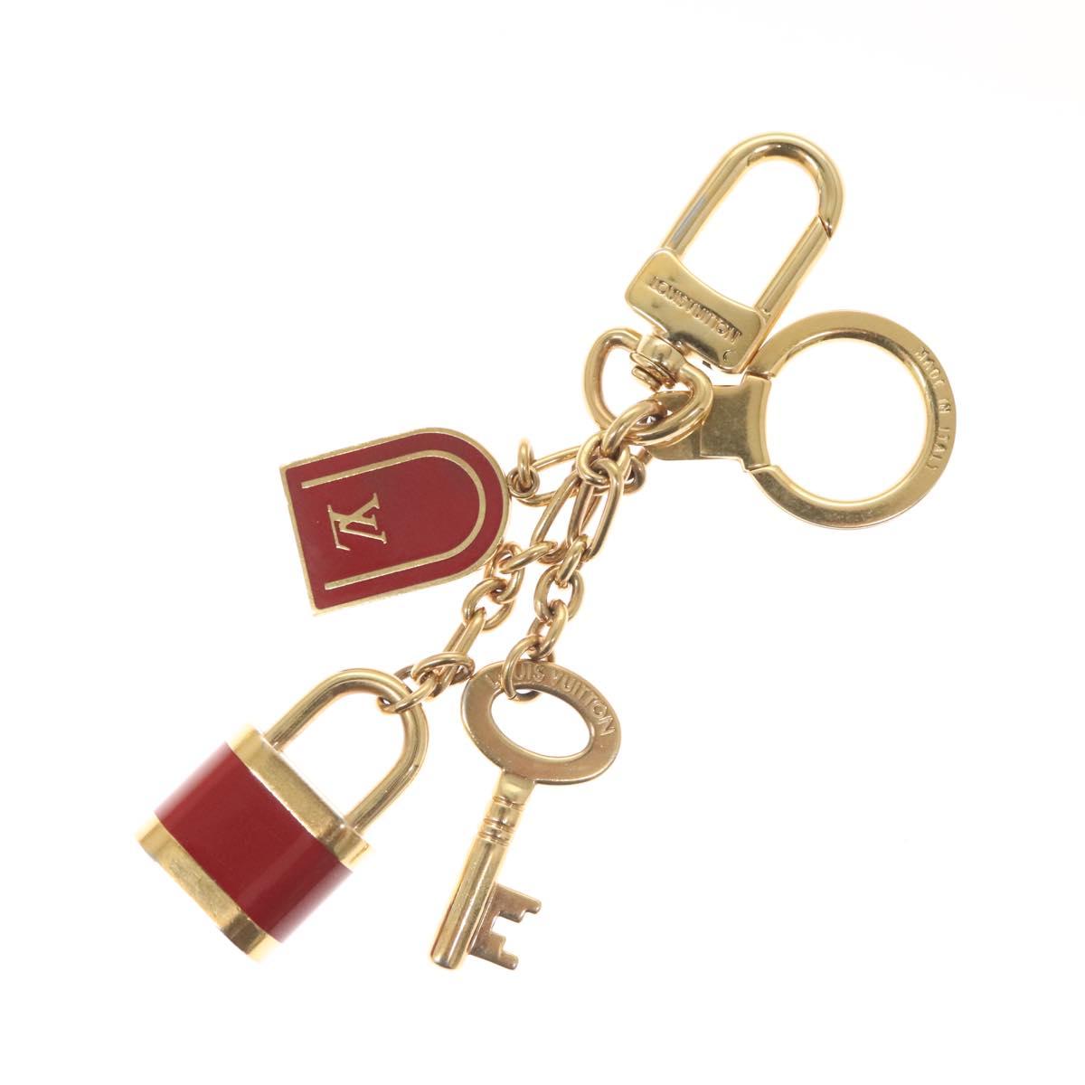 LOUIS VUITTON Porte Cles Kaduna Charm metal Gold M60073 LV Auth 127731