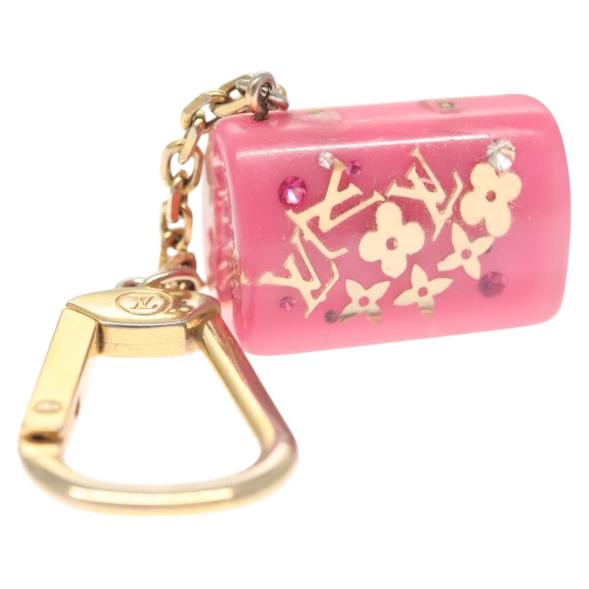 LOUIS VUITTON Porte Cles Speedy Unclusion Charm metal Pink M65024 LV Auth 127733