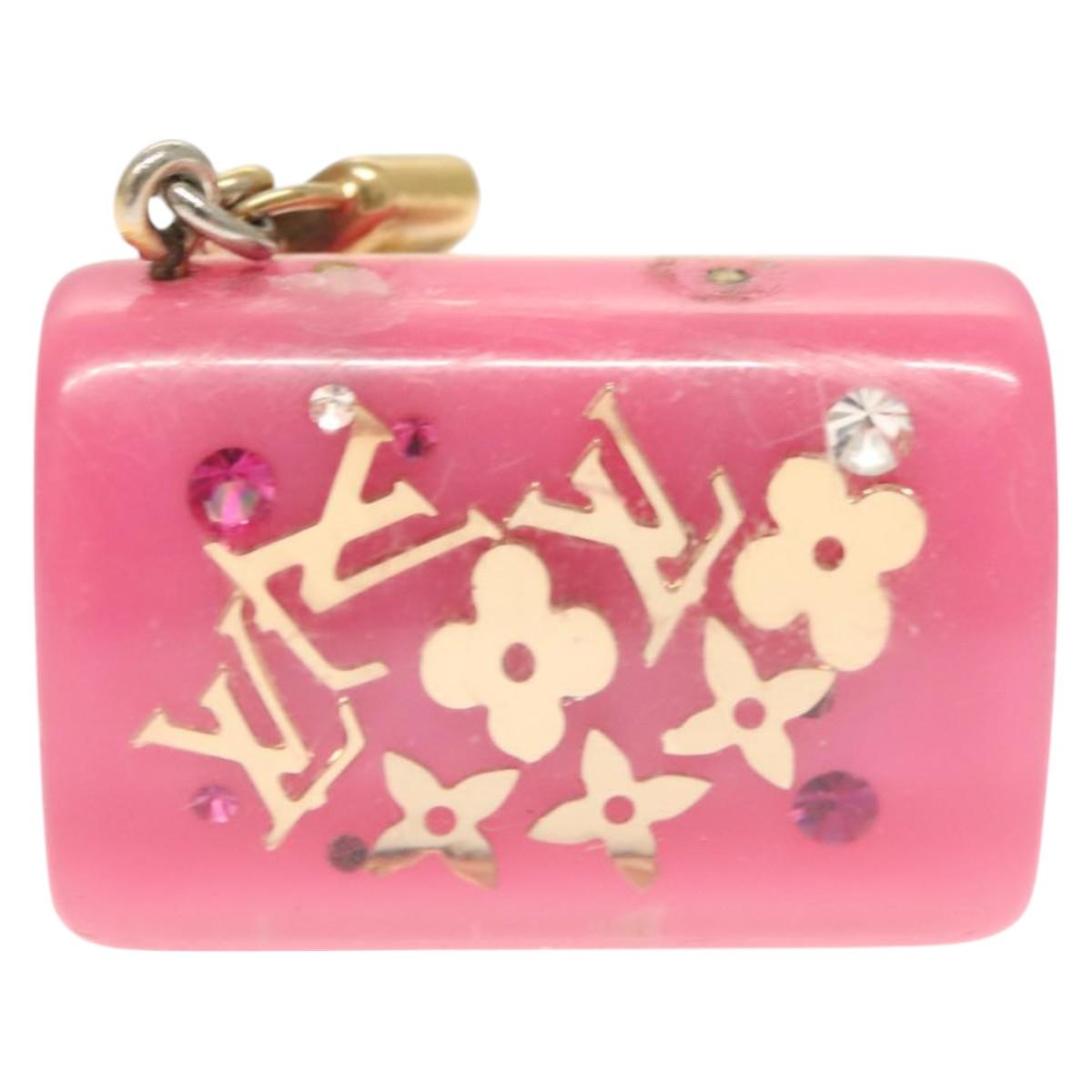 LOUIS VUITTON Porte Cles Speedy Unclusion Charm metal Pink M65024 LV Auth 127733