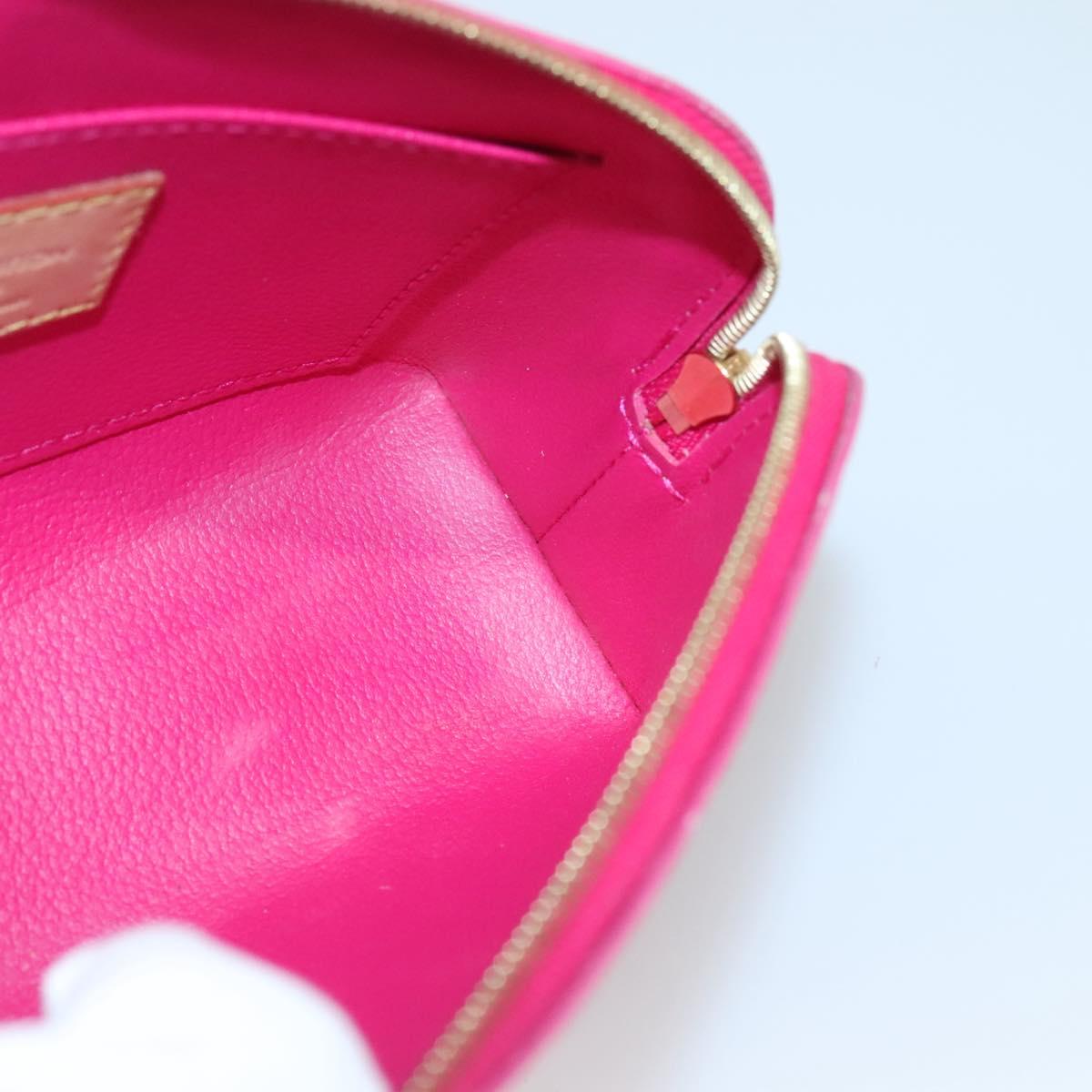 LOUIS VUITTON Vernis Ikat Flower Pochette Cosmetic Pink M90045 LV Auth 127772