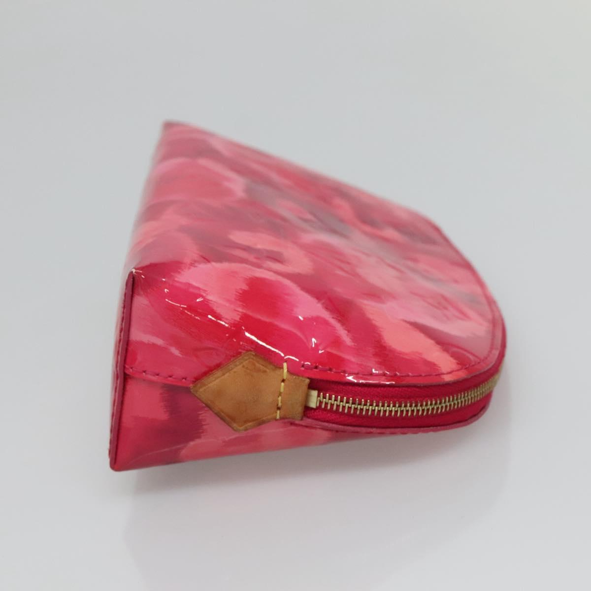 LOUIS VUITTON Vernis Ikat Flower Pochette Cosmetic Pink M90045 LV Auth 127772
