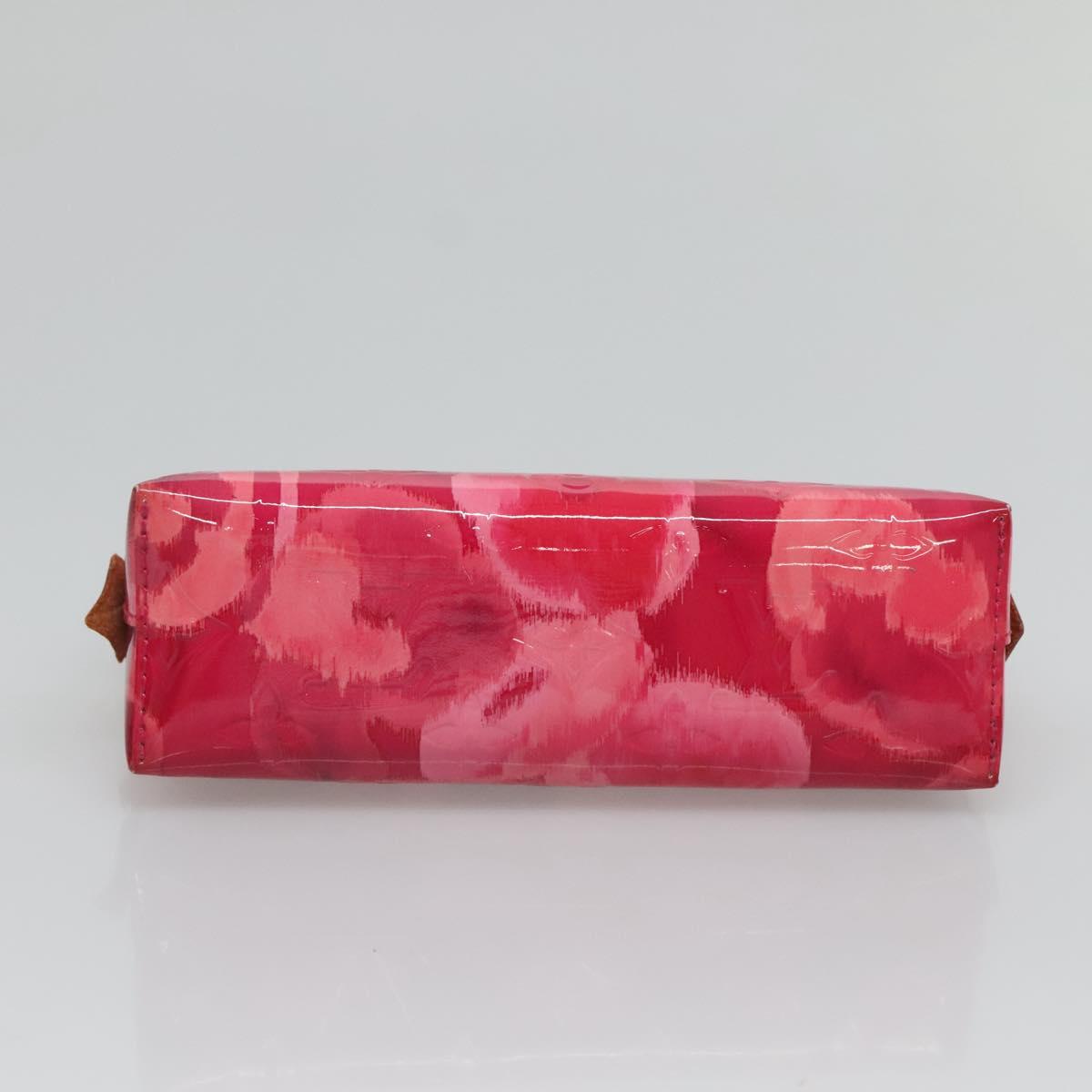 LOUIS VUITTON Vernis Ikat Flower Pochette Cosmetic Pink M90045 LV Auth 127772