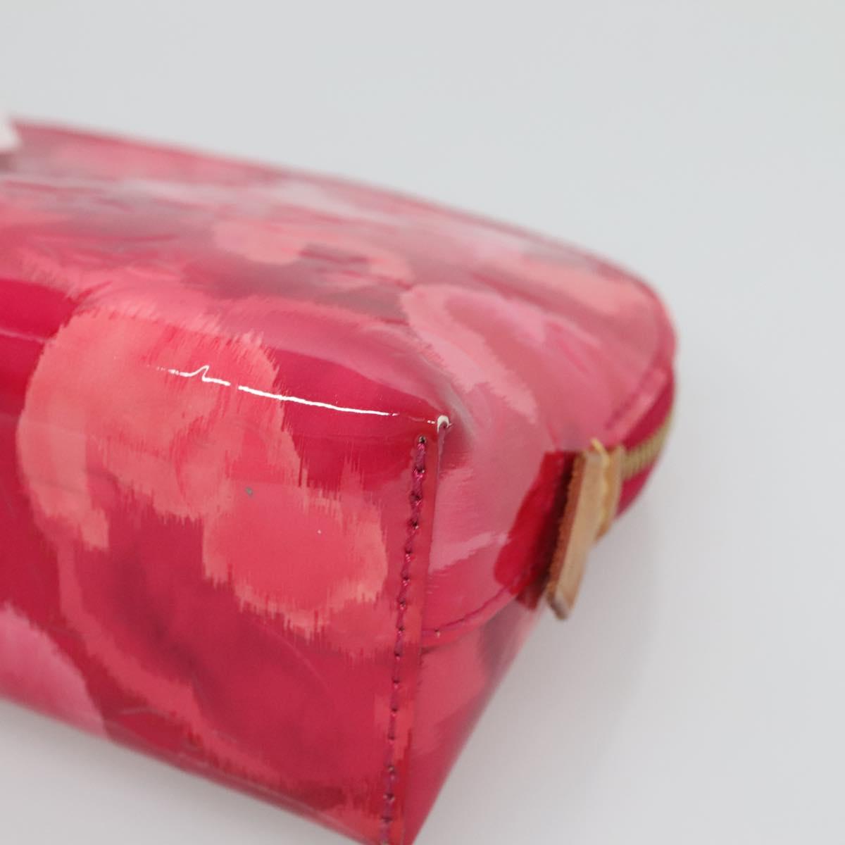 LOUIS VUITTON Vernis Ikat Flower Pochette Cosmetic Pink M90045 LV Auth 127772