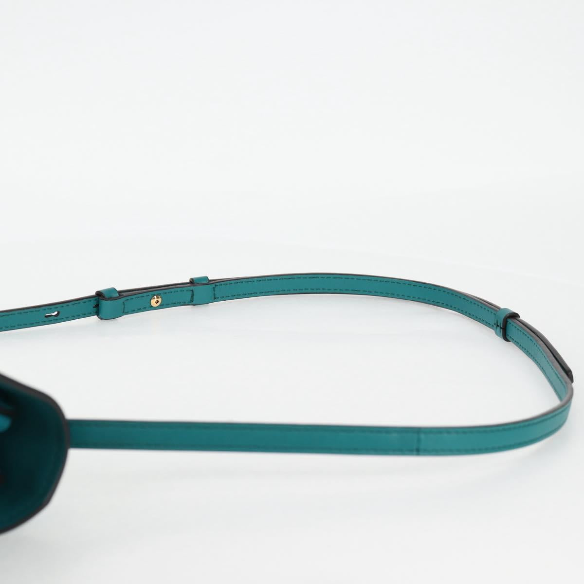 Salvatore Ferragamo Gancini Margot Bag Suede 2way Turquoise Blue Auth 127782M