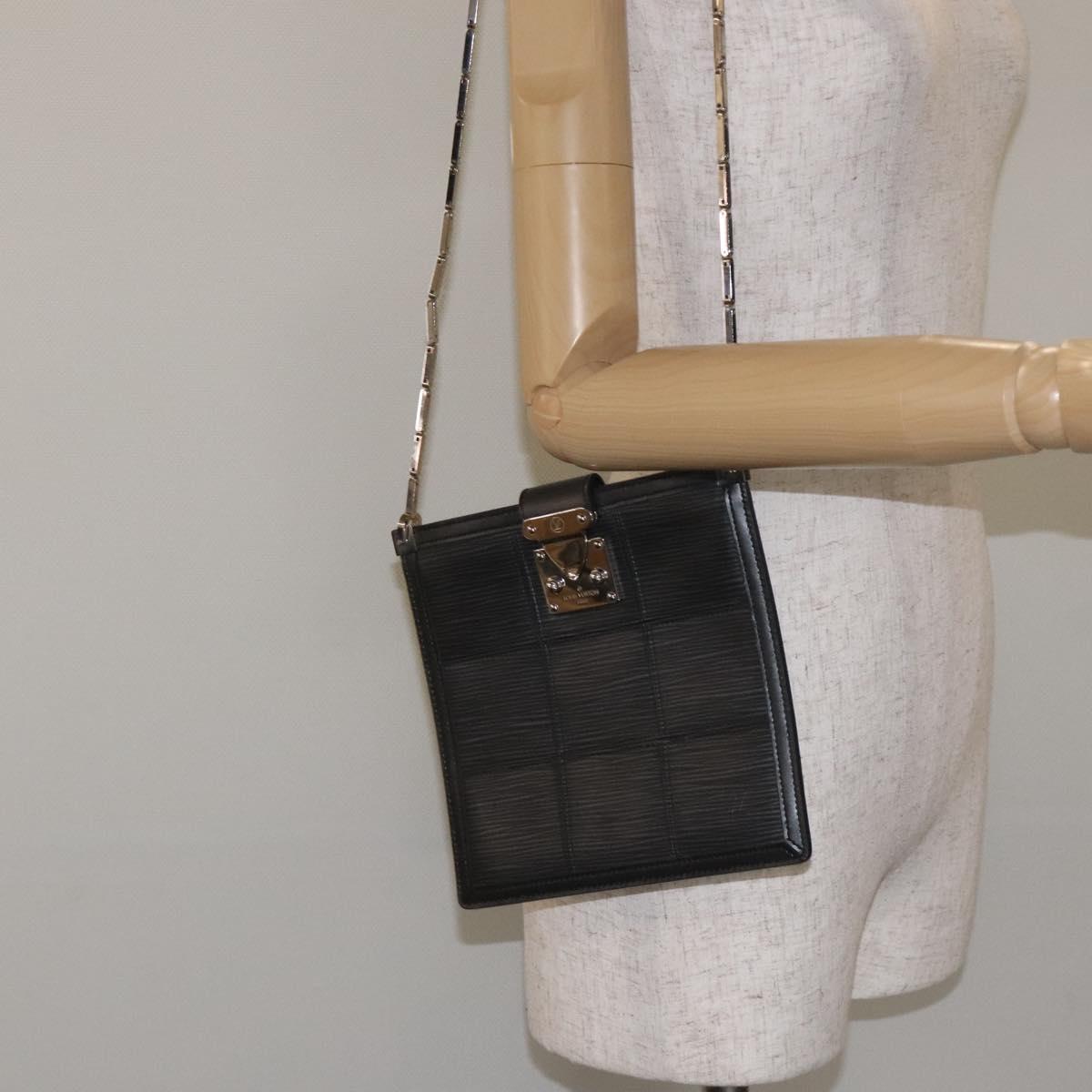 LOUIS VUITTON Epi Stretch Mojito Shoulder Bag Pouch Black M54612 LV Auth 127785