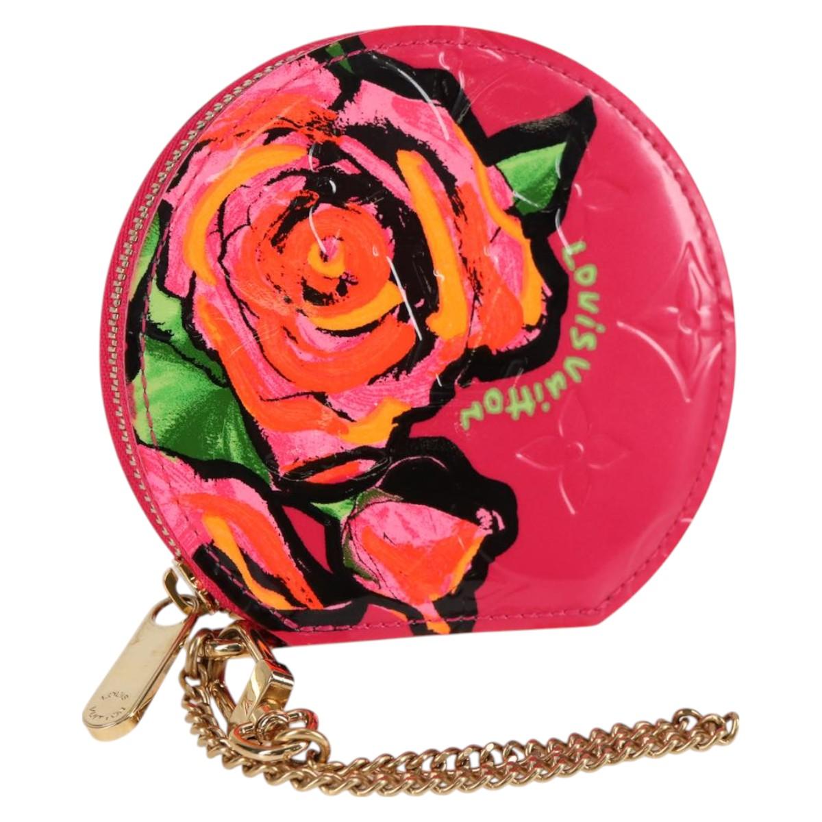 LOUIS VUITTON Vernis Rose Porte Monnaie Chapeau Coin Purse M93690 Auth 127793V