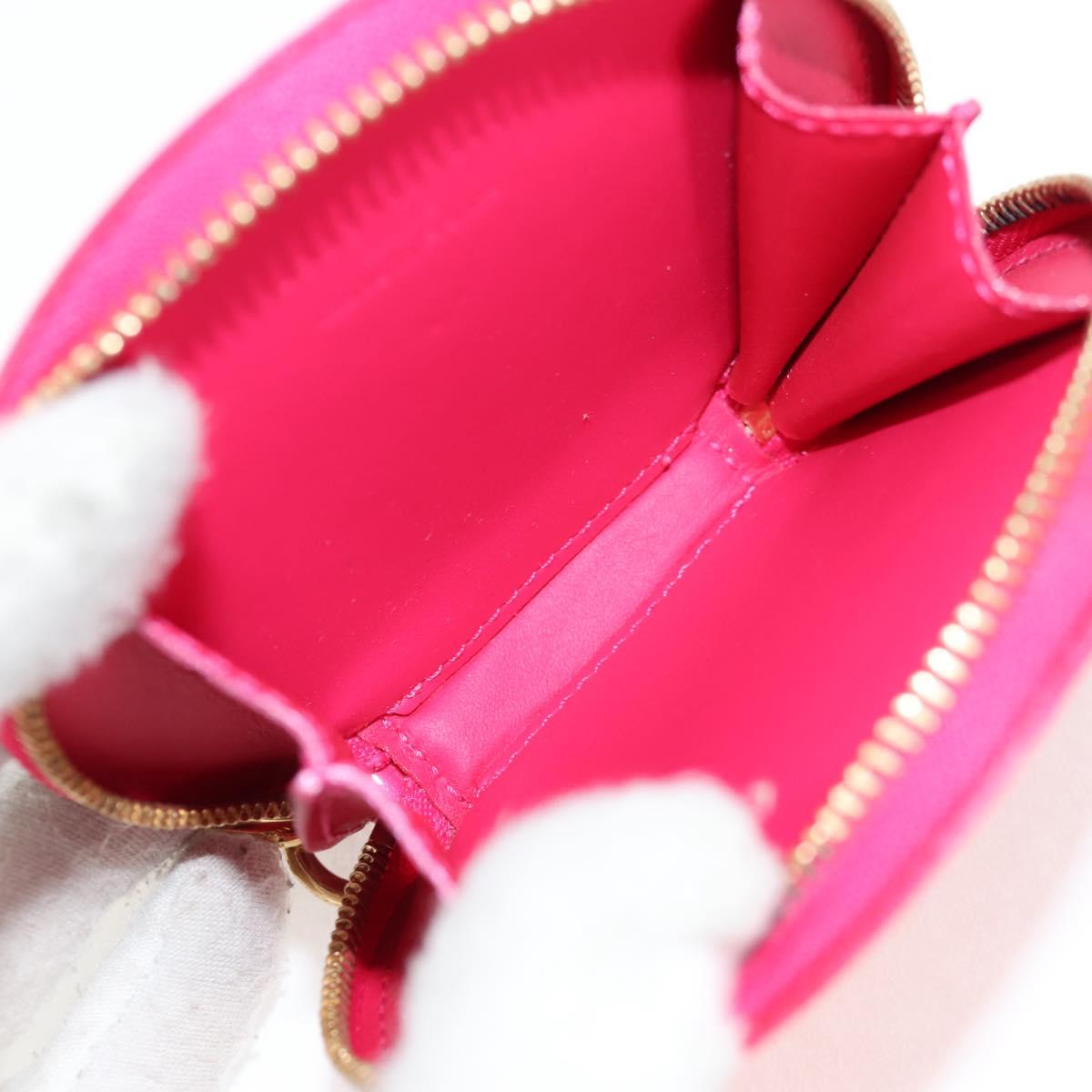 LOUIS VUITTON Vernis Rose Porte Monnaie Chapeau Coin Purse M93690 Auth 127793V