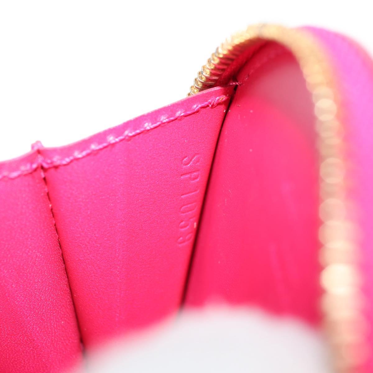 LOUIS VUITTON Vernis Rose Porte Monnaie Chapeau Coin Purse M93690 Auth 127793V