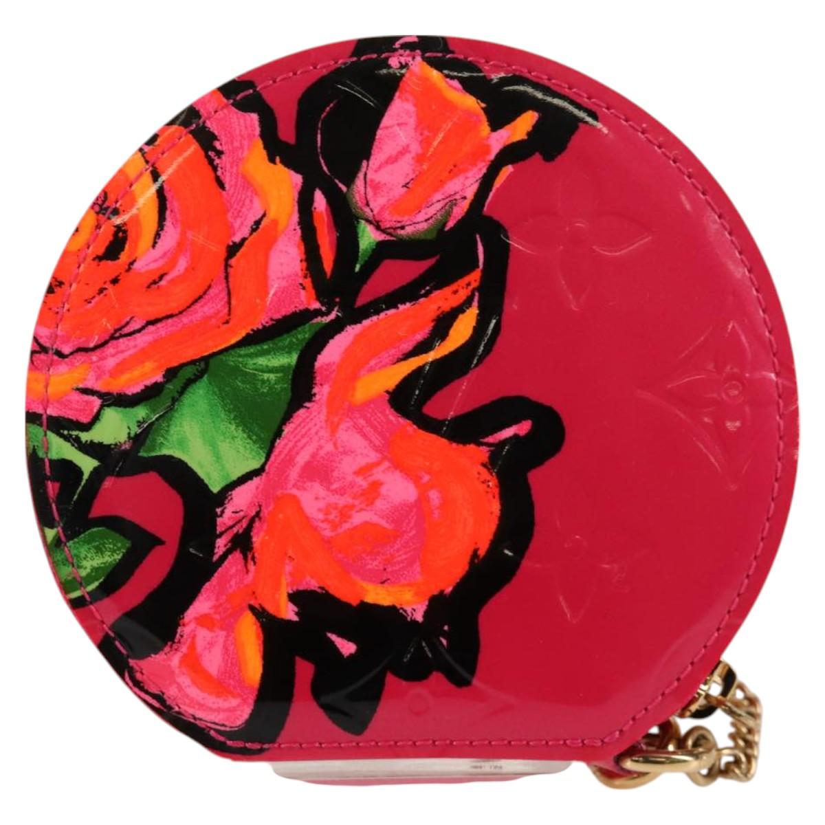 LOUIS VUITTON Vernis Rose Porte Monnaie Chapeau Coin Purse M93690 Auth 127793V