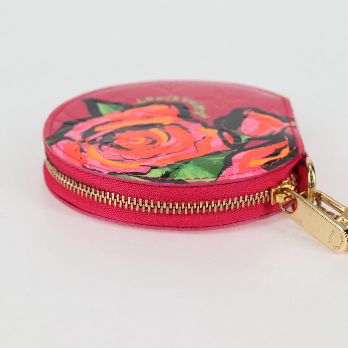 LOUIS VUITTON Vernis Rose Porte Monnaie Chapeau Coin Purse M93690 Auth 127793V