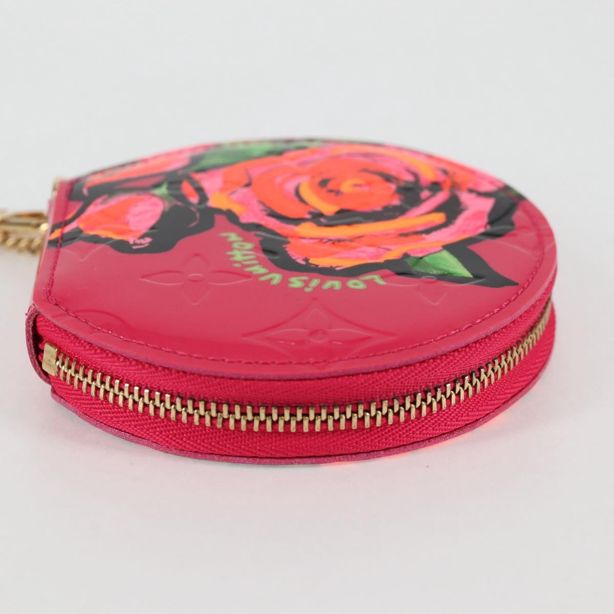 LOUIS VUITTON Vernis Rose Porte Monnaie Chapeau Coin Purse M93690 Auth 127793V