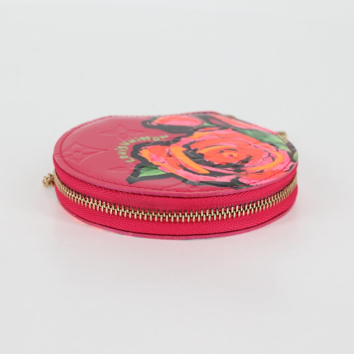 LOUIS VUITTON Vernis Rose Porte Monnaie Chapeau Coin Purse M93690 Auth 127793V