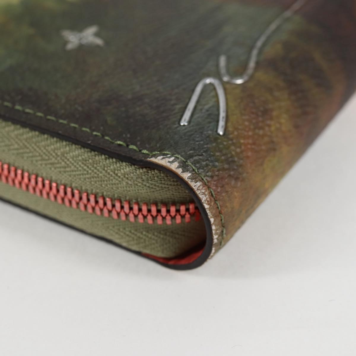 LOUIS VUITTON Masters Collection Da Vinci Zippy Wallet Green M64606 Auth 127794A