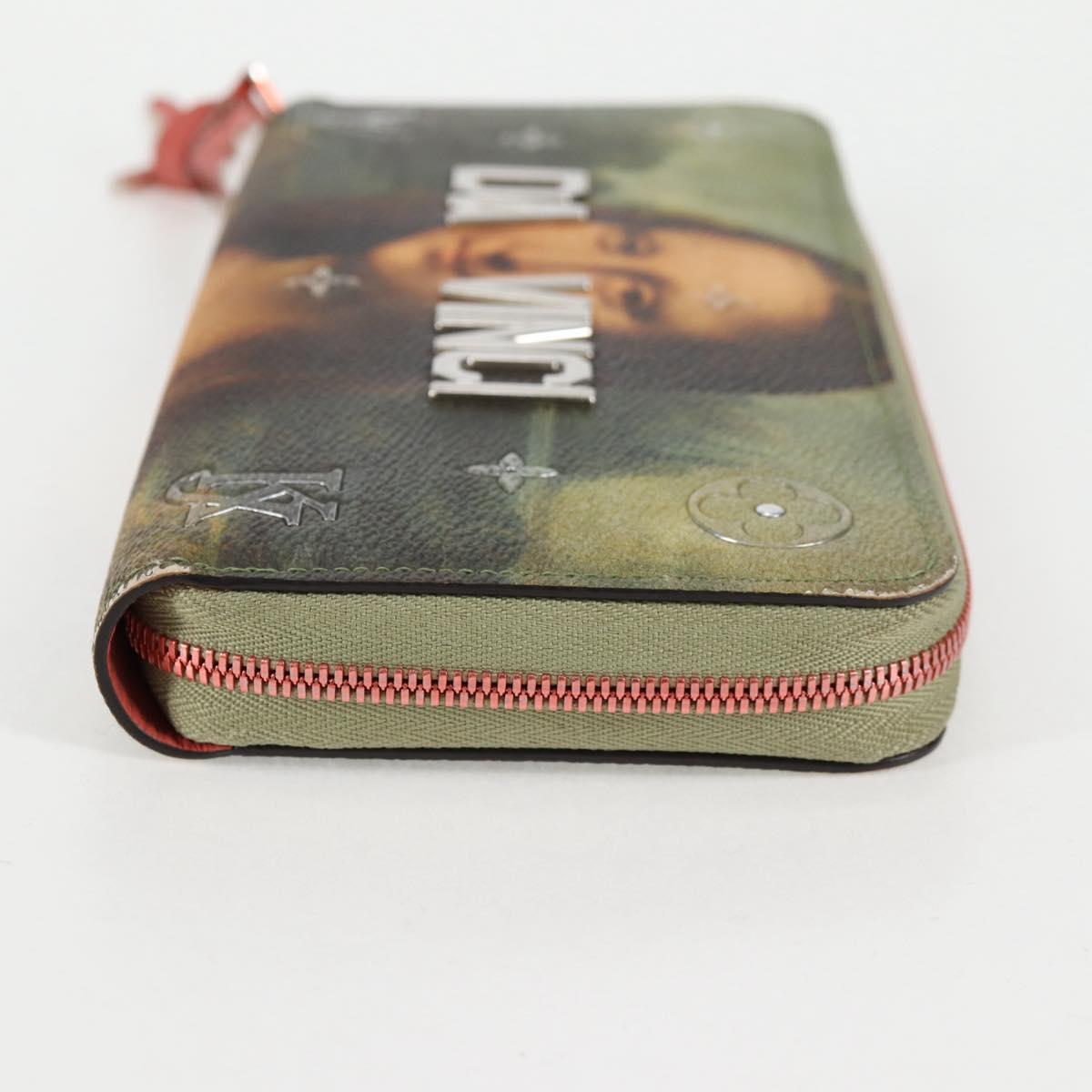 LOUIS VUITTON Masters Collection Da Vinci Zippy Wallet Green M64606 Auth 127794A