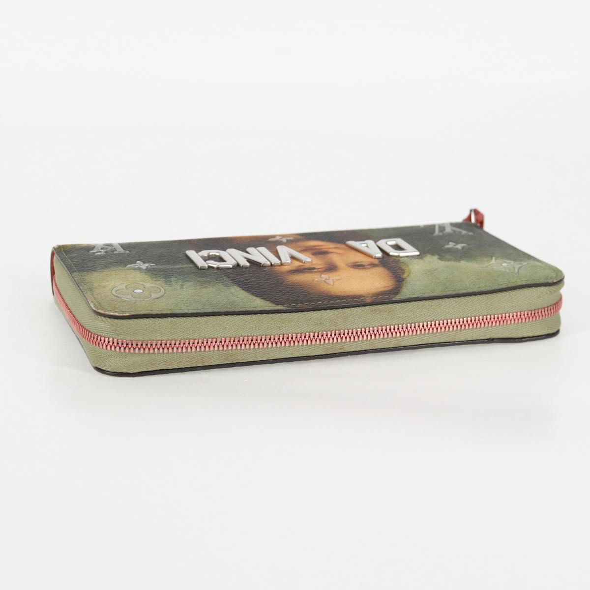 LOUIS VUITTON Masters Collection Da Vinci Zippy Wallet Green M64606 Auth 127794A