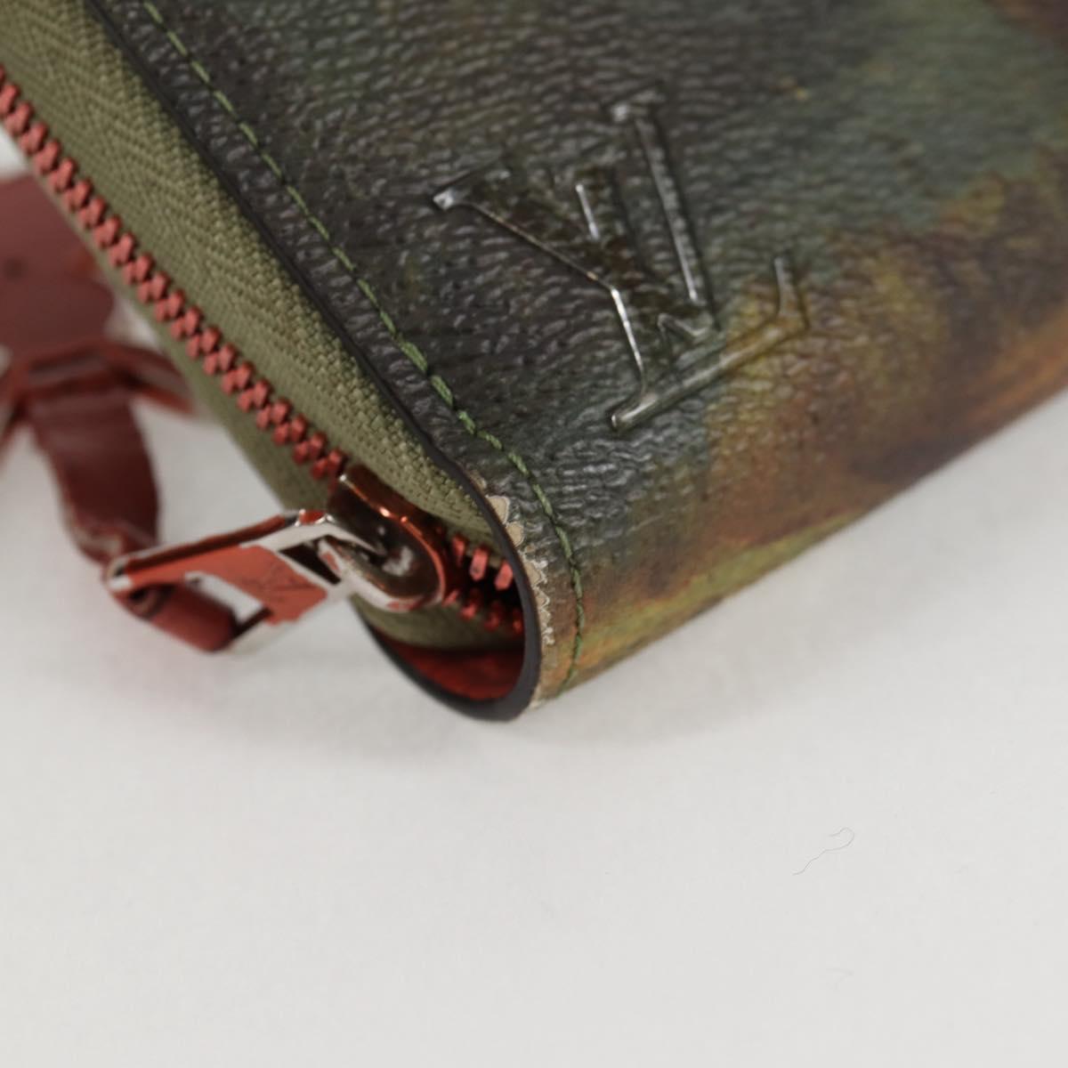 LOUIS VUITTON Masters Collection Da Vinci Zippy Wallet Green M64606 Auth 127794A