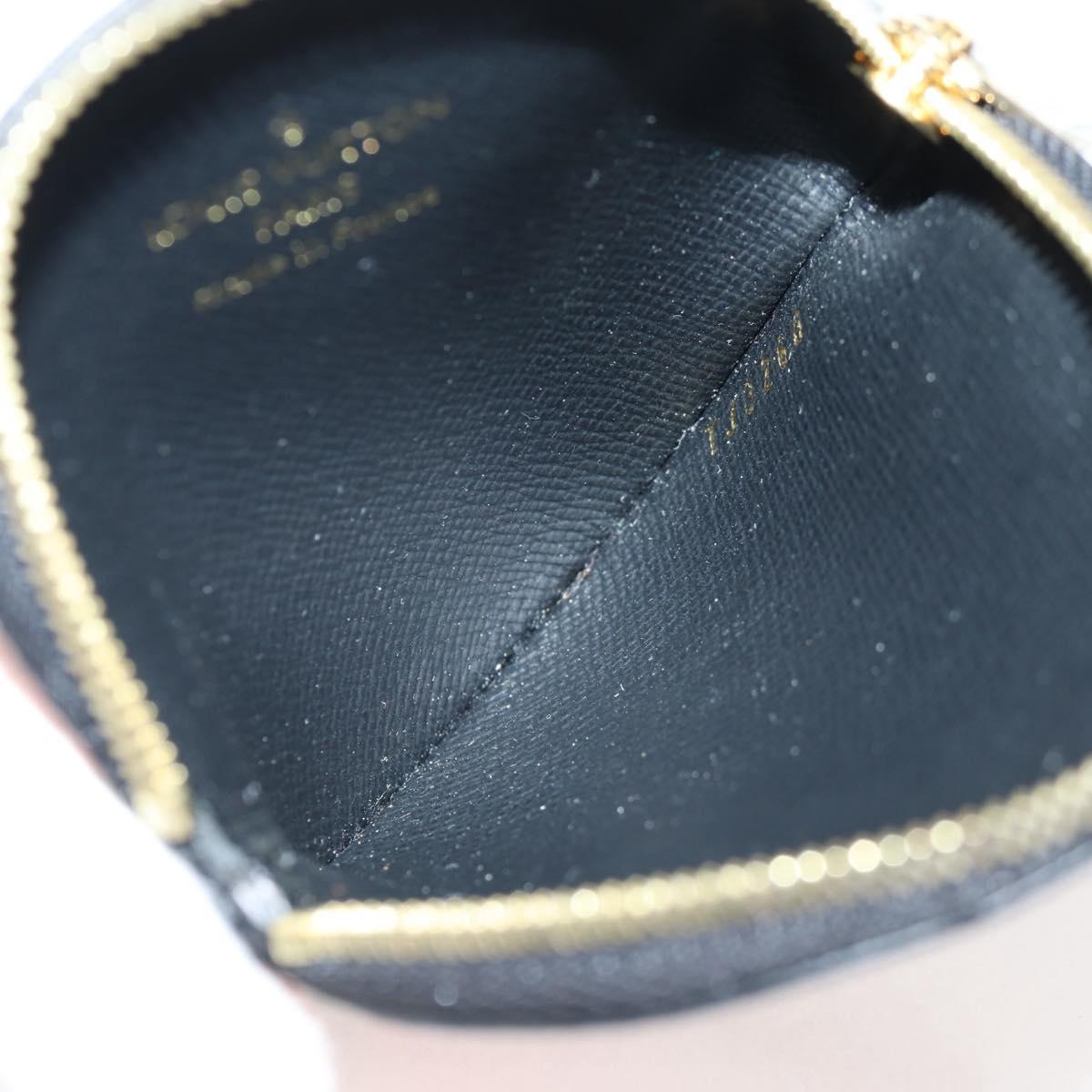 LOUIS VUITTON Monogram Crafty Round Coin Purse Red M69505 LV Auth 127809M