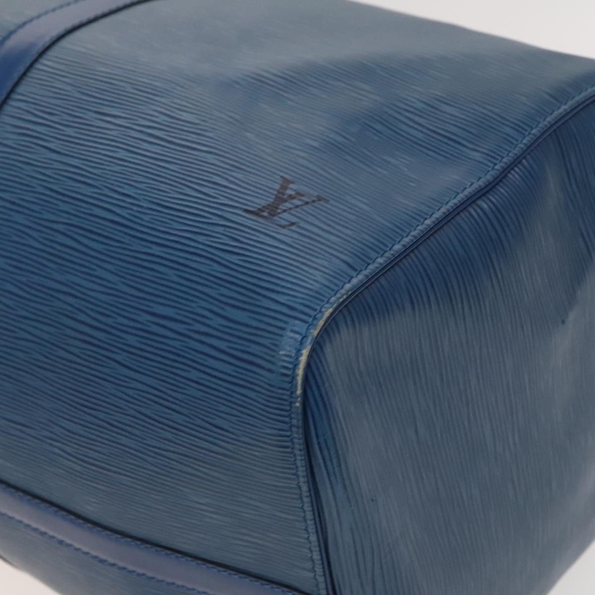 LOUIS VUITTON Epi Keepall 50 Boston Bag Blue M42965 LV Auth 127810