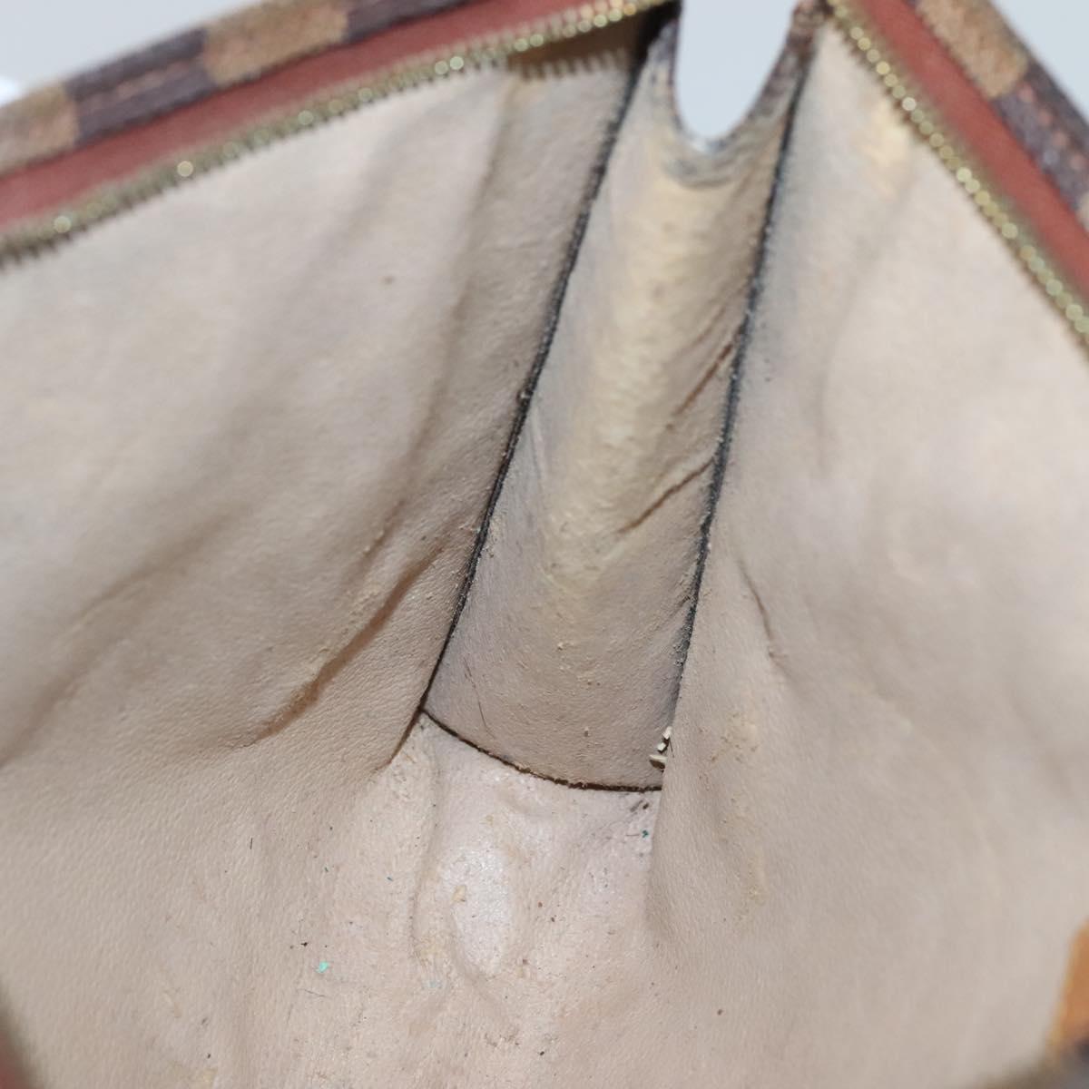 LOUIS VUITTON Damier Ebene Poche Toilette 26 Pouch N47543 LV Auth 127811