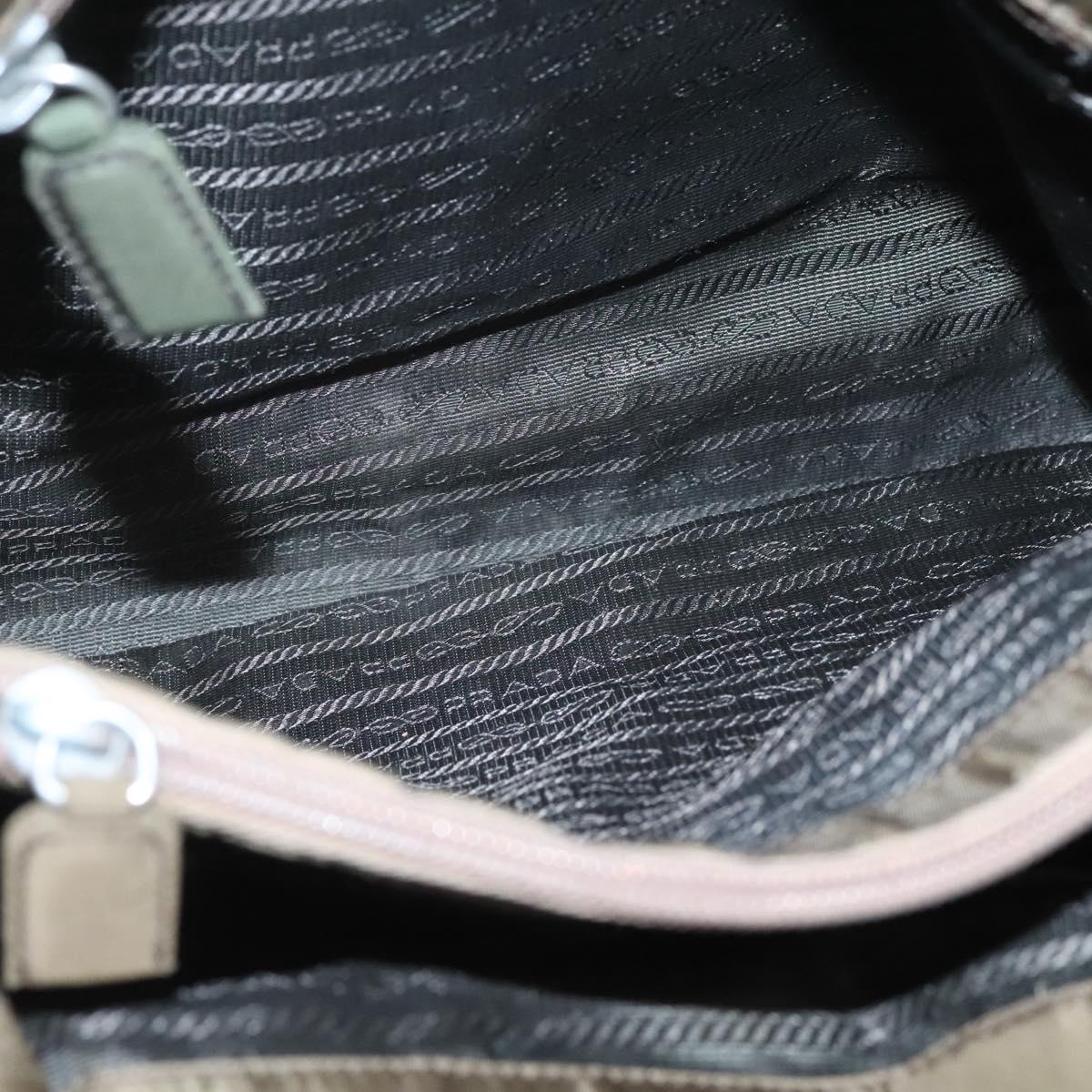 PRADA Hand Bag Nylon Khaki Auth 127819