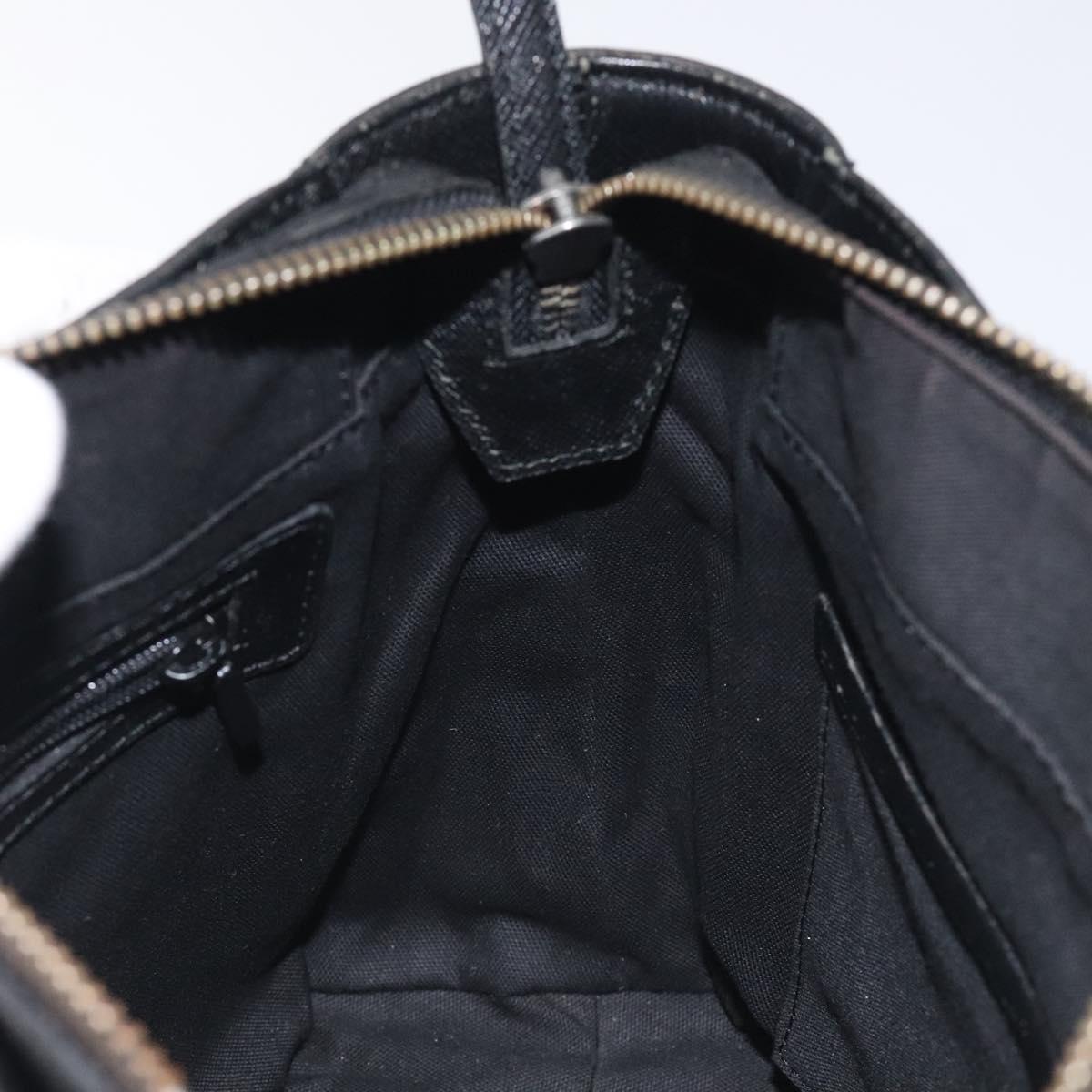 BURBERRY Nova Check Hand Bag Canvas Beige Auth 127834