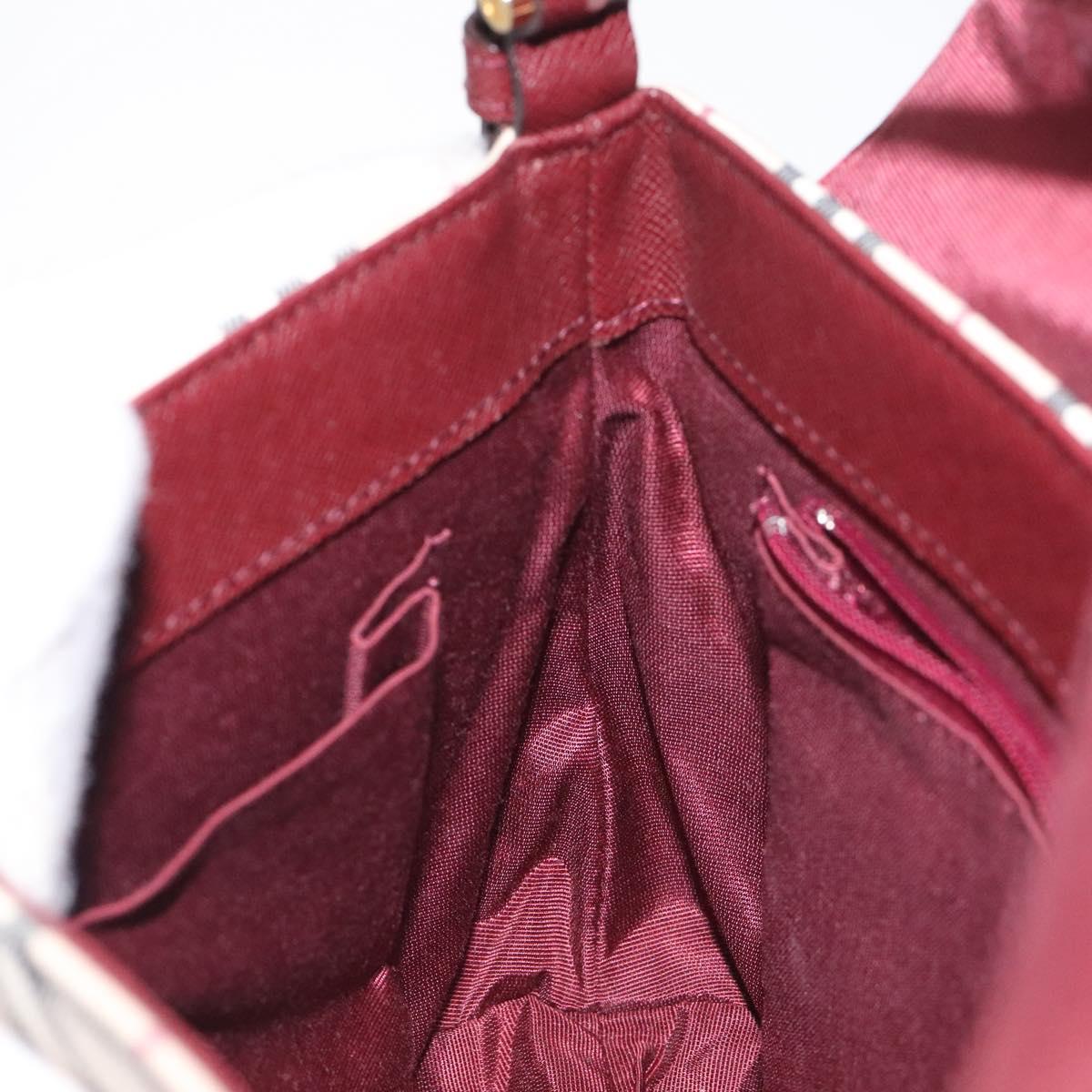 BURBERRY Nova Check Shoulder Bag Canvas Leather Beige Gold Auth 127835