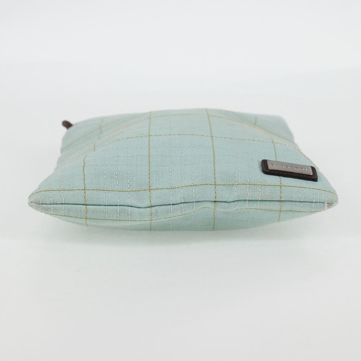 BURBERRY Sacosh Shoulder Bag Canvas Light Blue Auth 127837