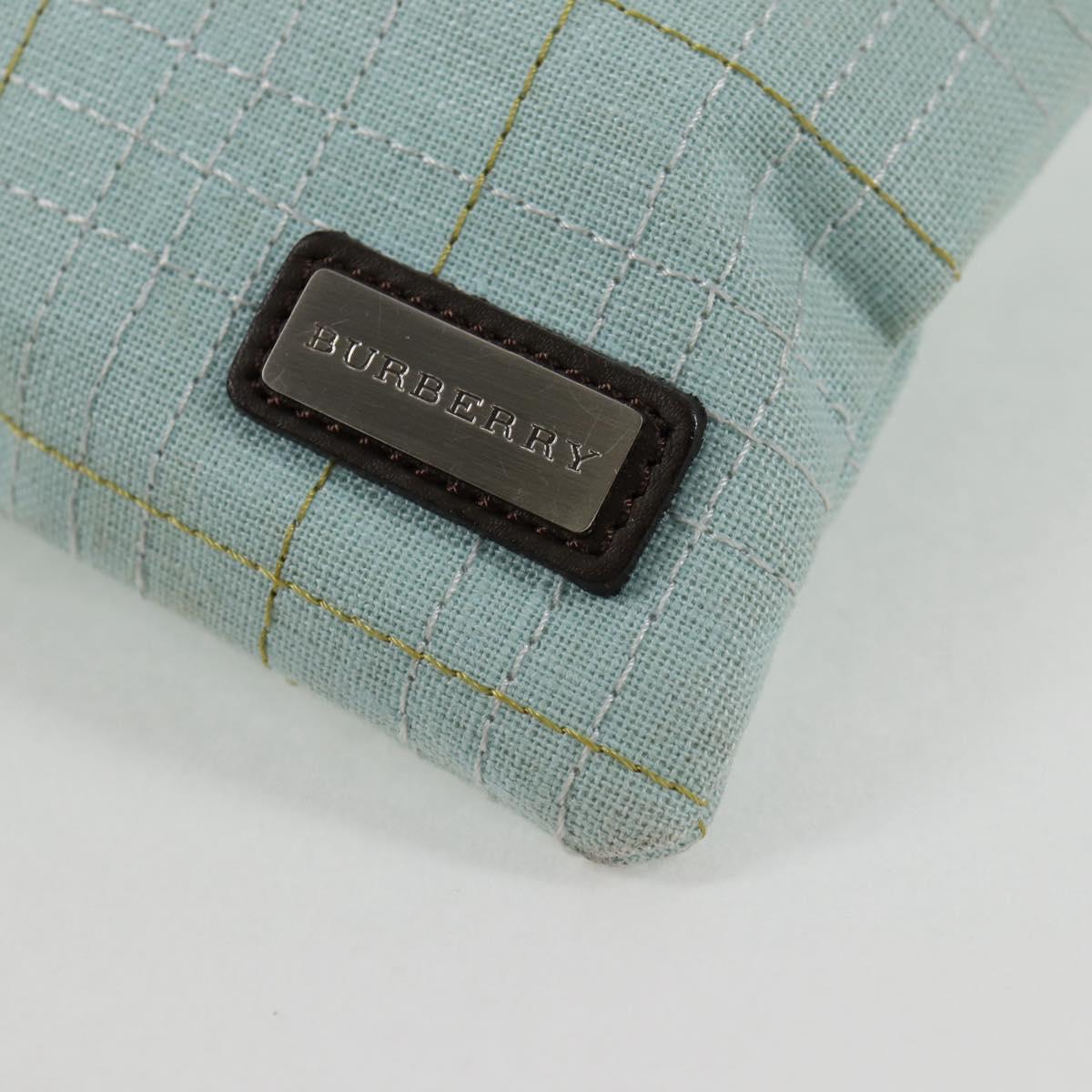 BURBERRY Sacosh Shoulder Bag Canvas Light Blue Auth 127837