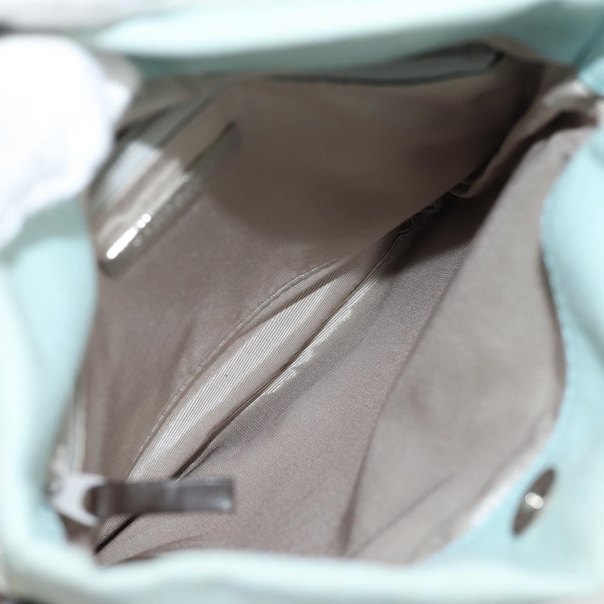 BURBERRY Sacosh Shoulder Bag Canvas Light Blue Auth 127837